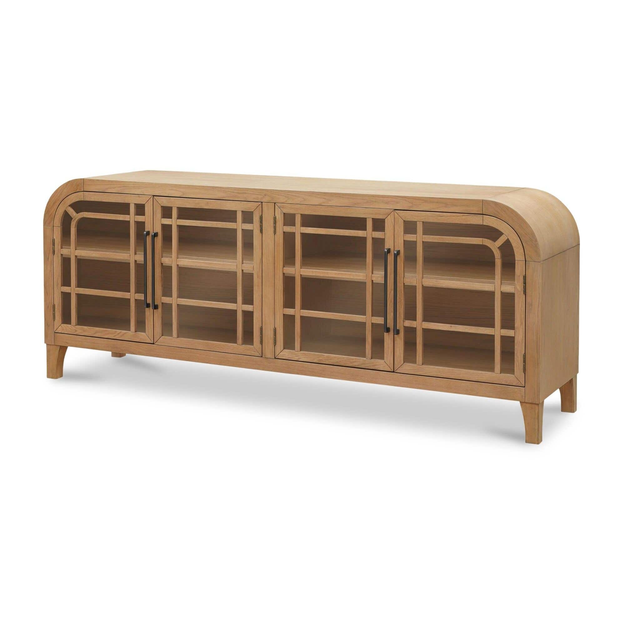 Bahut moderne en bois avec portes de rangement pour salle à manger