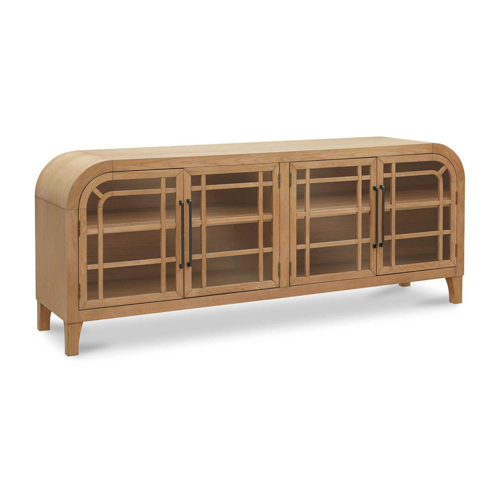 Bahut moderne en bois avec portes de rangement pour salle à manger