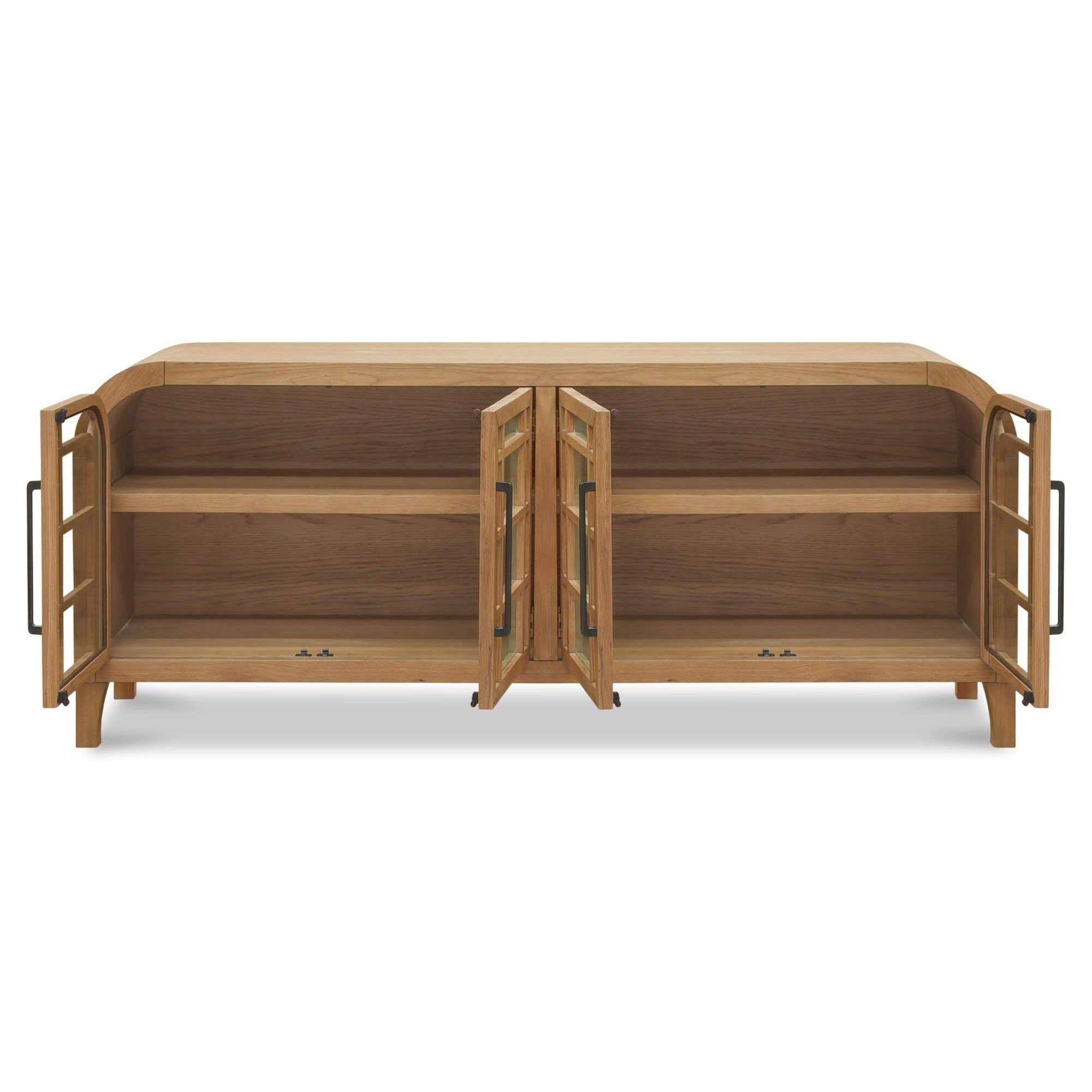 Bahut moderne en bois avec portes de rangement pour salle à manger