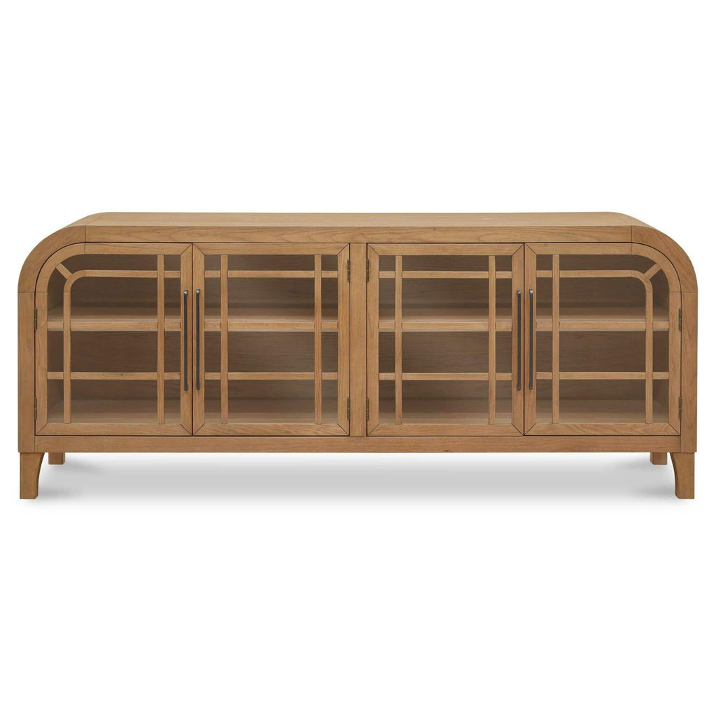 Bahut moderne en bois avec portes de rangement pour salle à manger