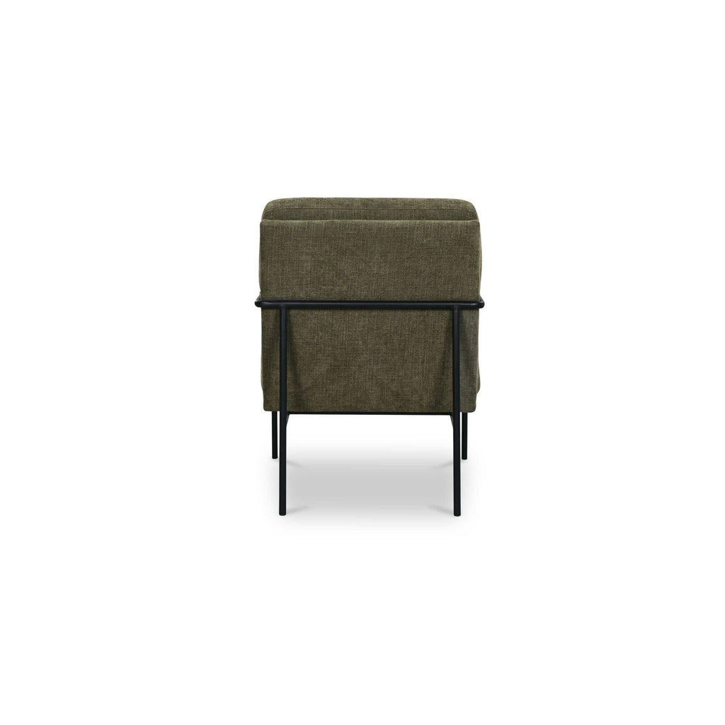 Chaise d'appoint moderne en métal et tissu d'ameublement avec assise rembourrée pour salon