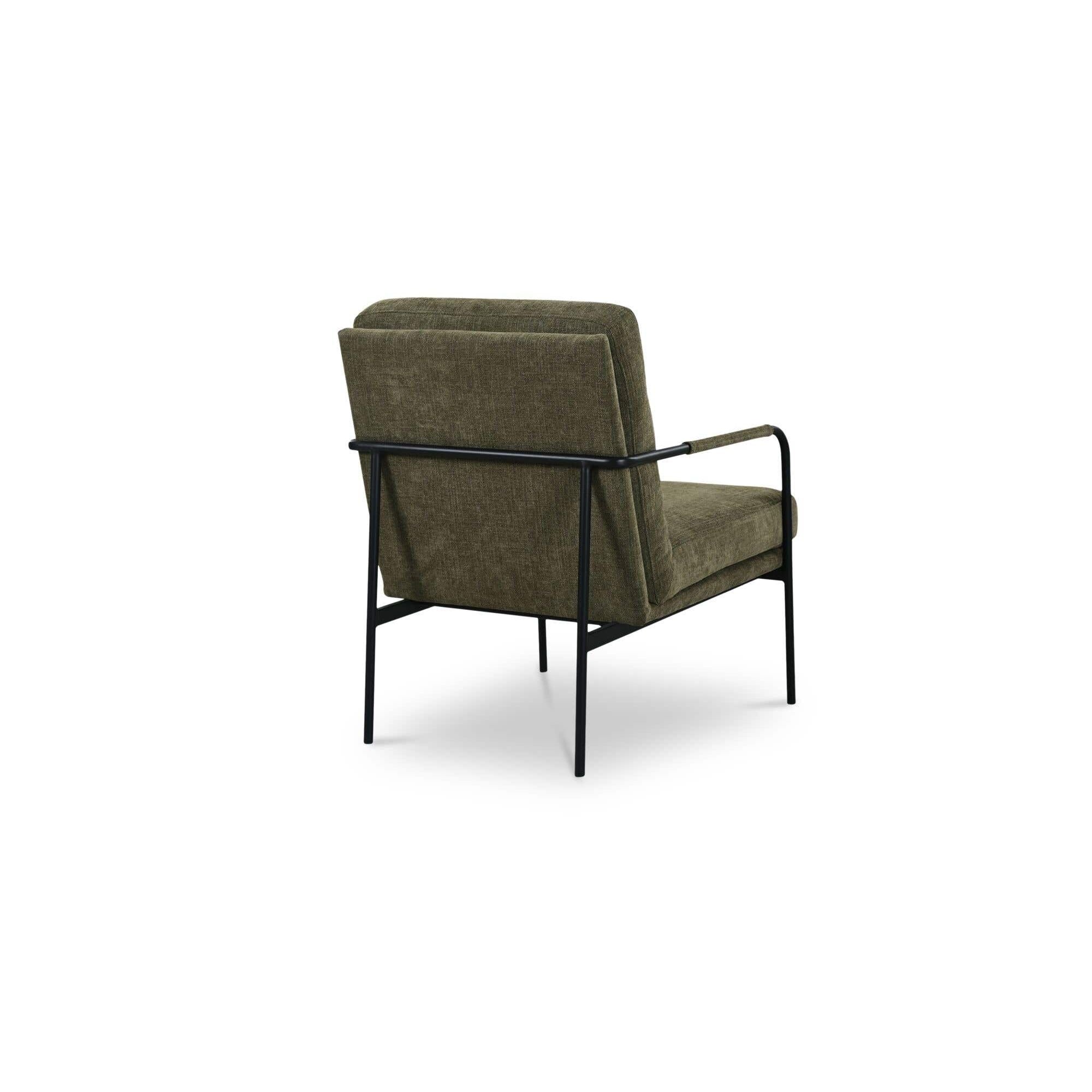 Chaise d'appoint moderne en métal et tissu d'ameublement avec assise rembourrée pour salon