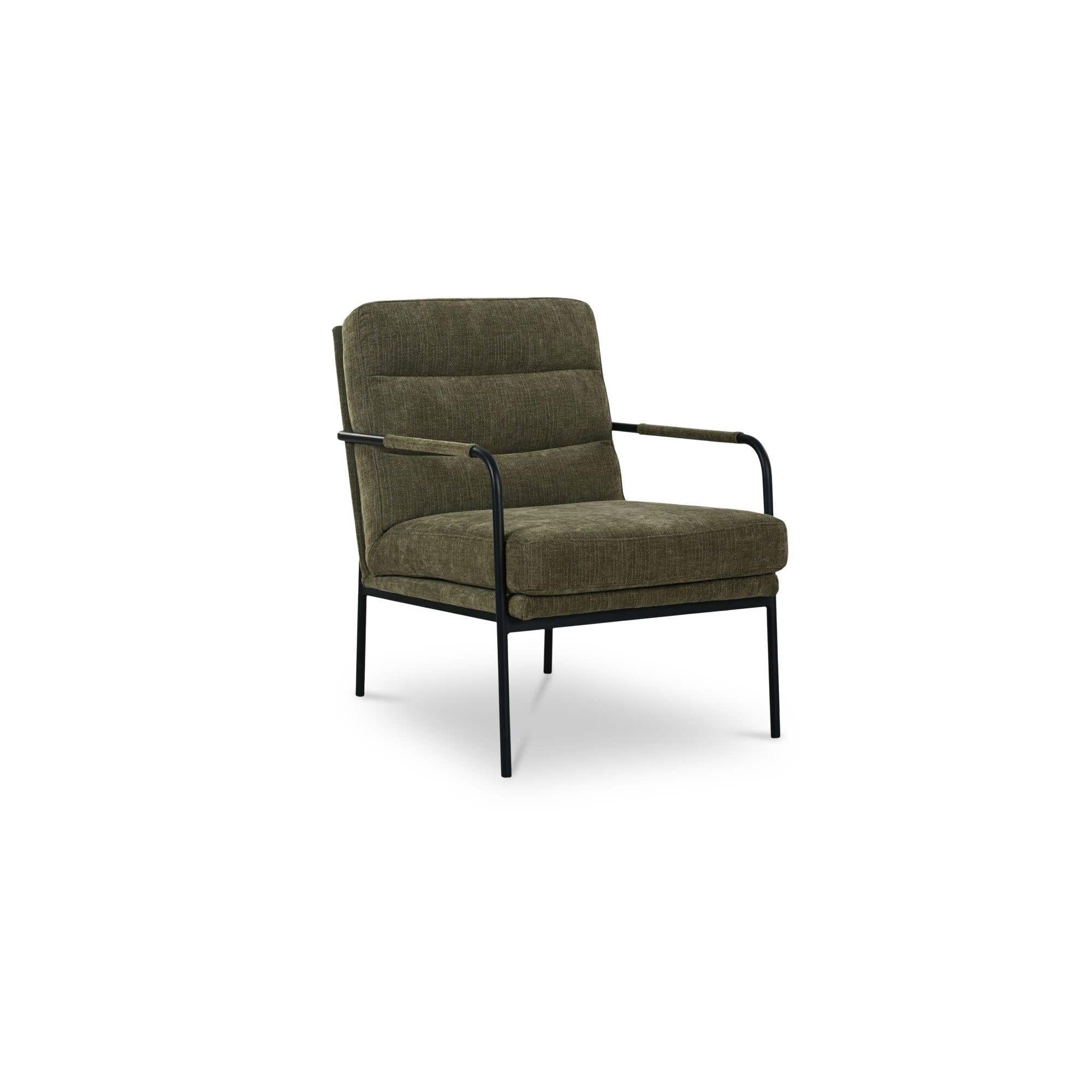 Chaise d'appoint moderne en métal et tissu d'ameublement avec assise rembourrée pour salon