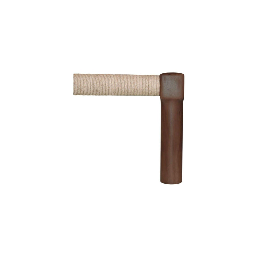 Table basse d'extérieur en osier et bois naturel avec cadre rectangulaire pour terrasse et jardin