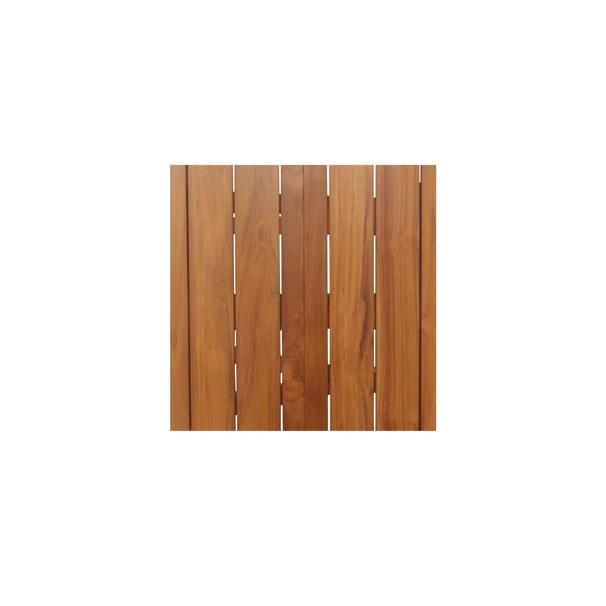 Table de bar bistrot d'extérieur en bois naturel avec cadre fin pour terrasse et balcon