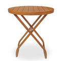 Table de bar bistrot d'extérieur en bois naturel avec cadre fin pour terrasse et balcon
