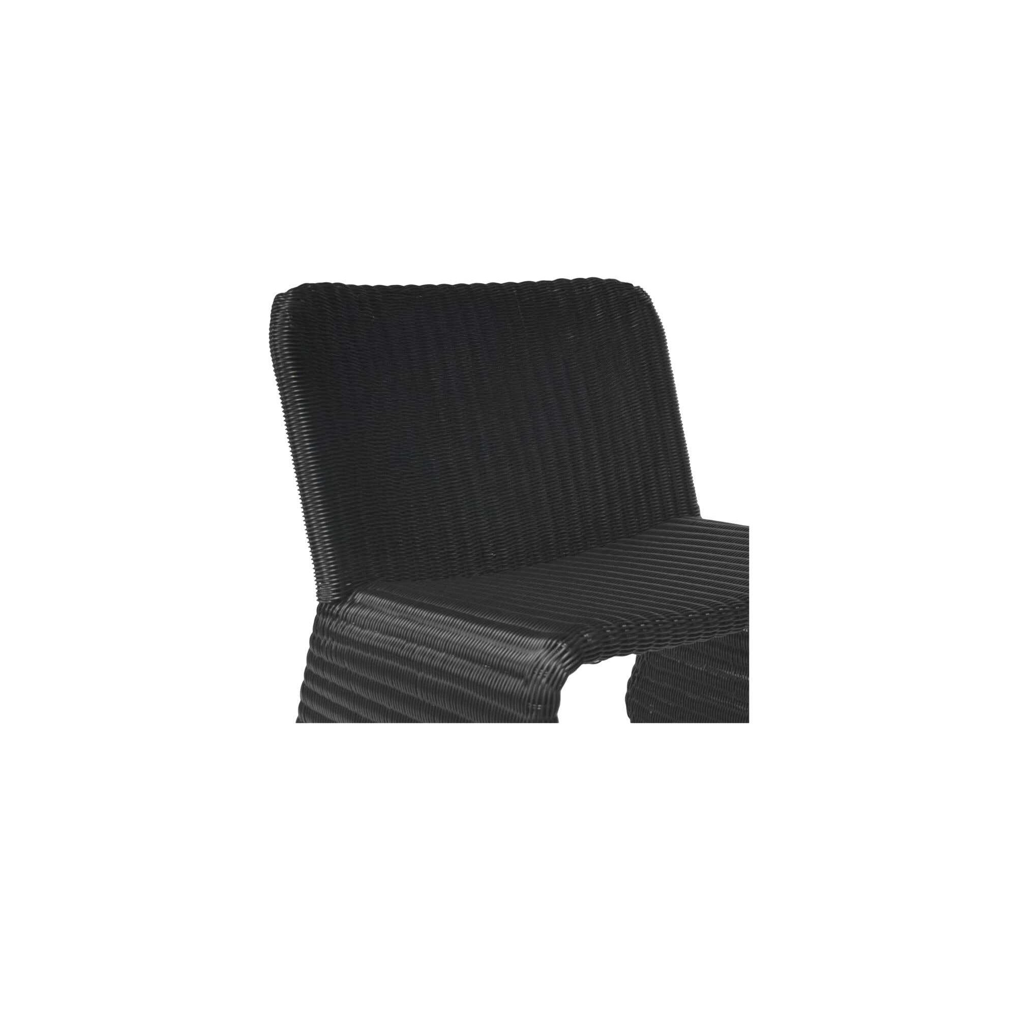 Fauteuil d'appoint moderne en osier et métal avec assise rembourrée pour terrasse et salon