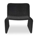 Fauteuil d'appoint moderne en osier et métal avec assise rembourrée pour terrasse et salon