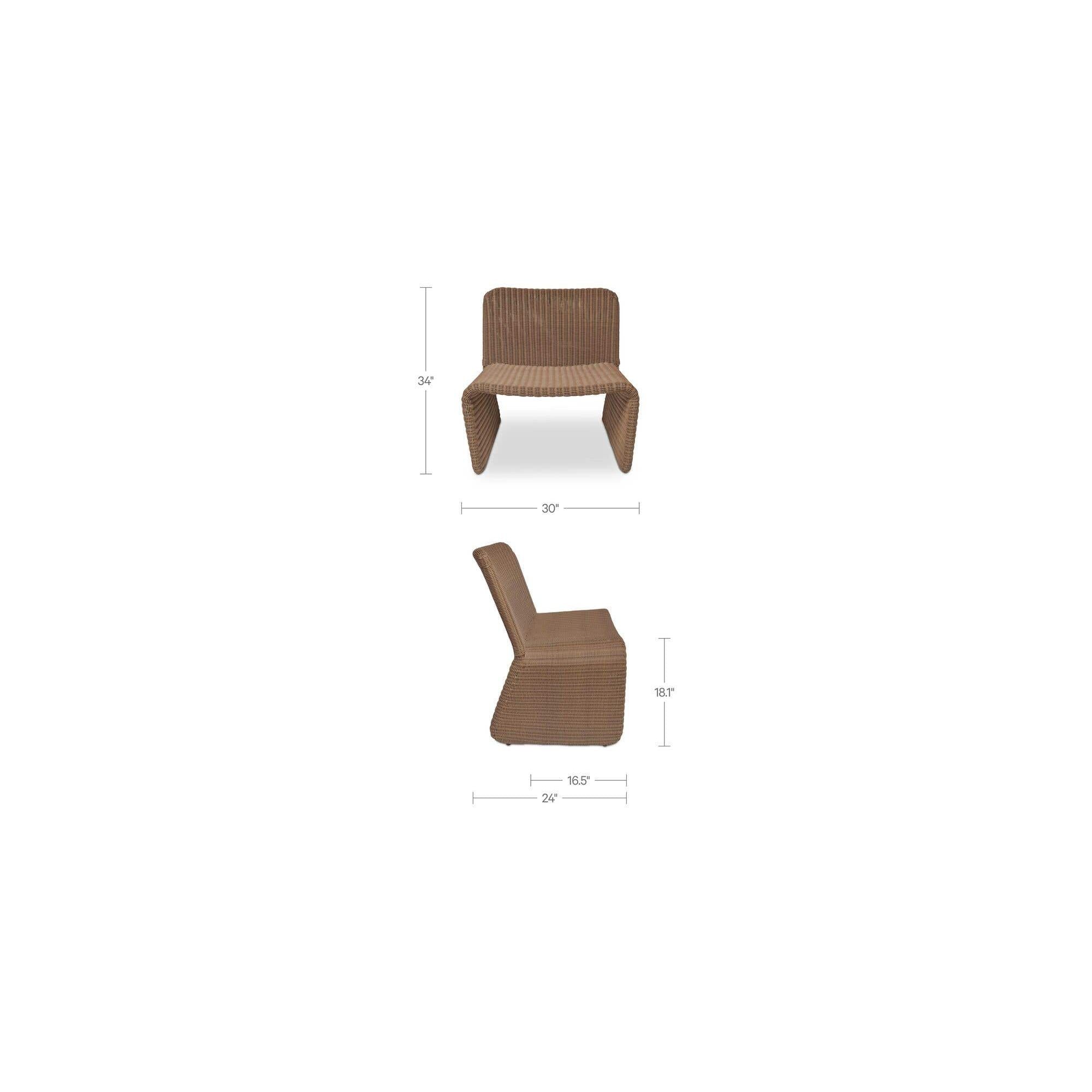 Fauteuil d'appoint moderne en osier et métal avec assise rembourrée pour terrasse et salon