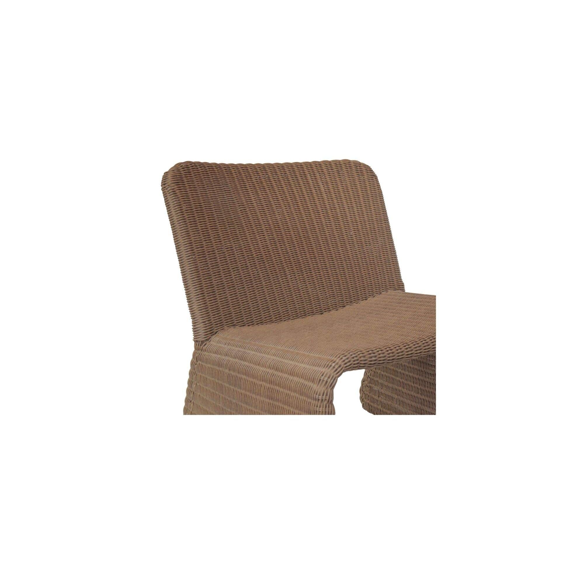 Fauteuil d'appoint moderne en osier et métal avec assise rembourrée pour terrasse et salon