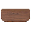 Table de Chevet Murale Flottante en Bois Moderne avec Tiroir pour Chambre à Coucher