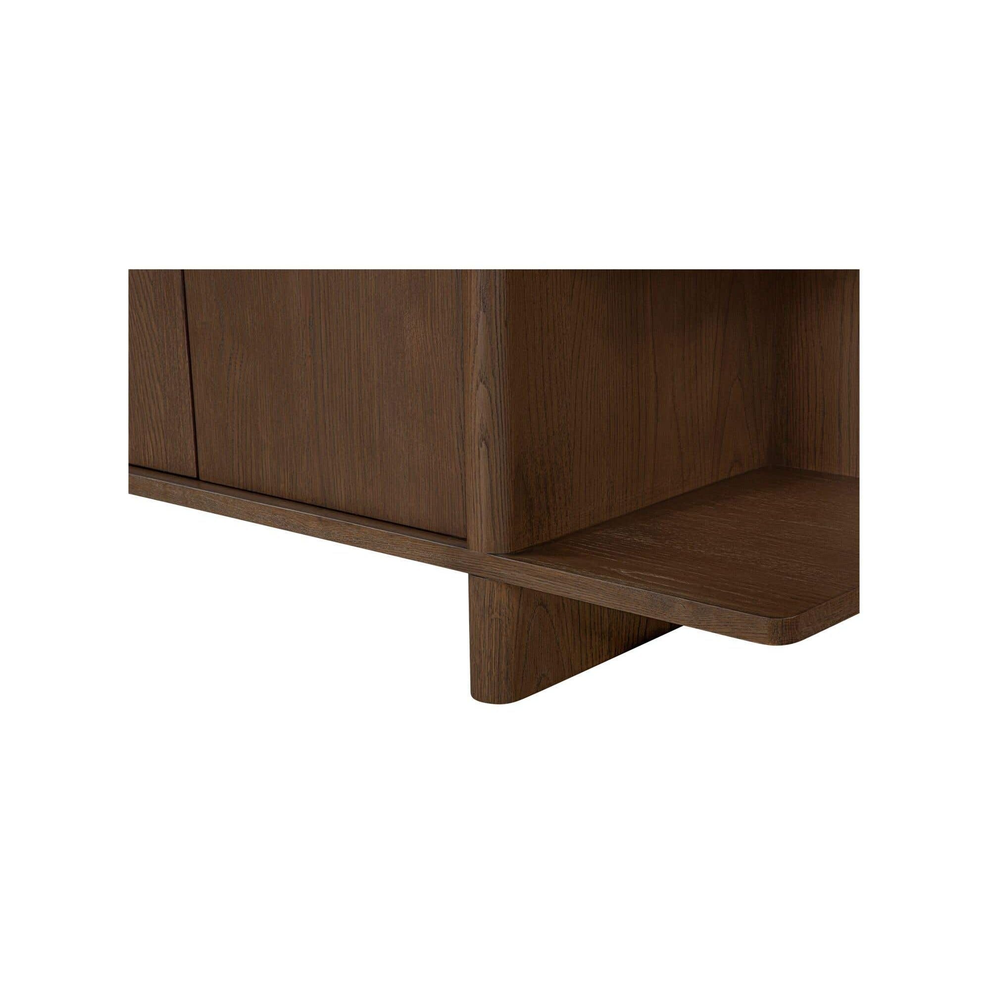 Buffet contemporain en bois avec portes de rangement pour salle à manger et salon