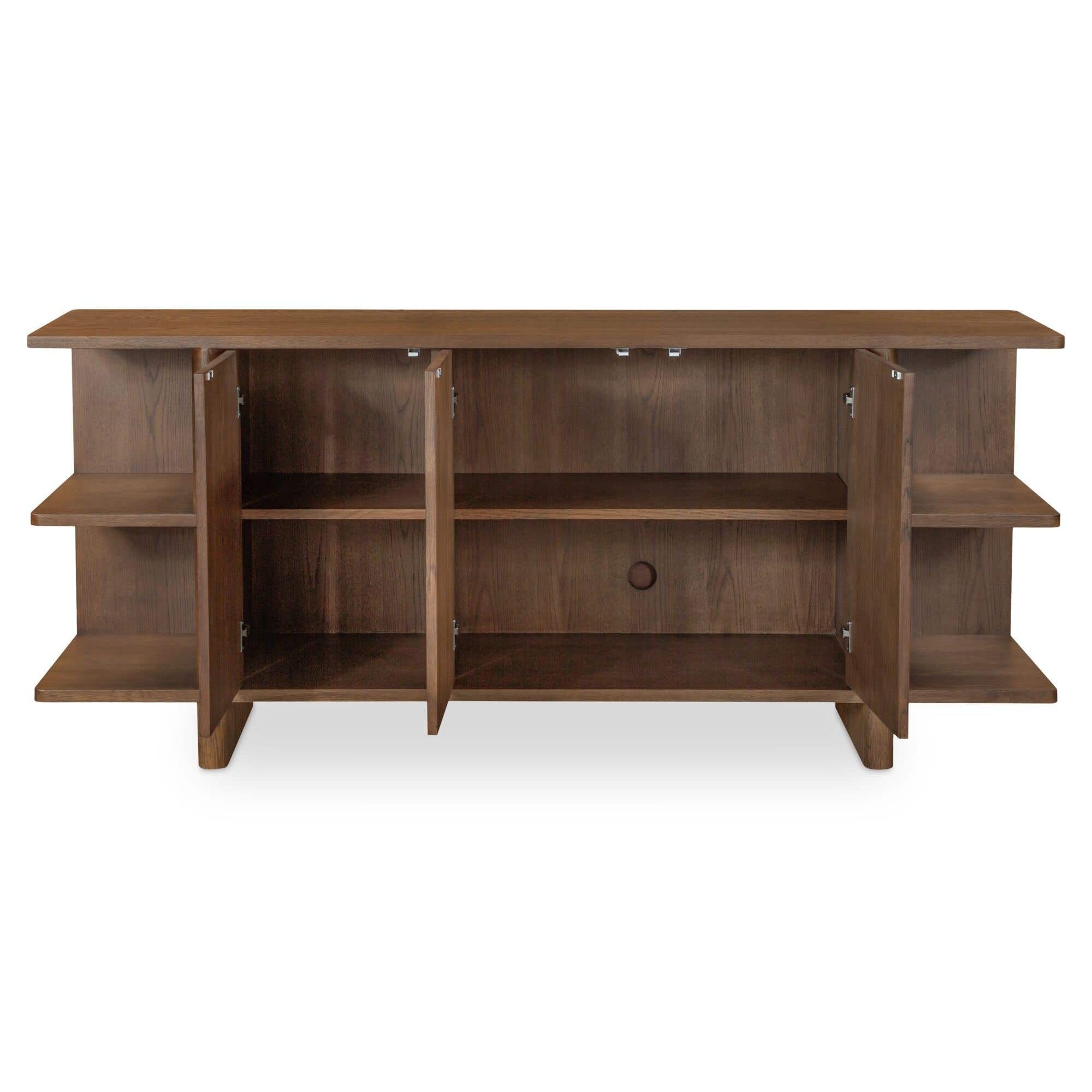 Buffet contemporain en bois avec portes de rangement pour salle à manger et salon