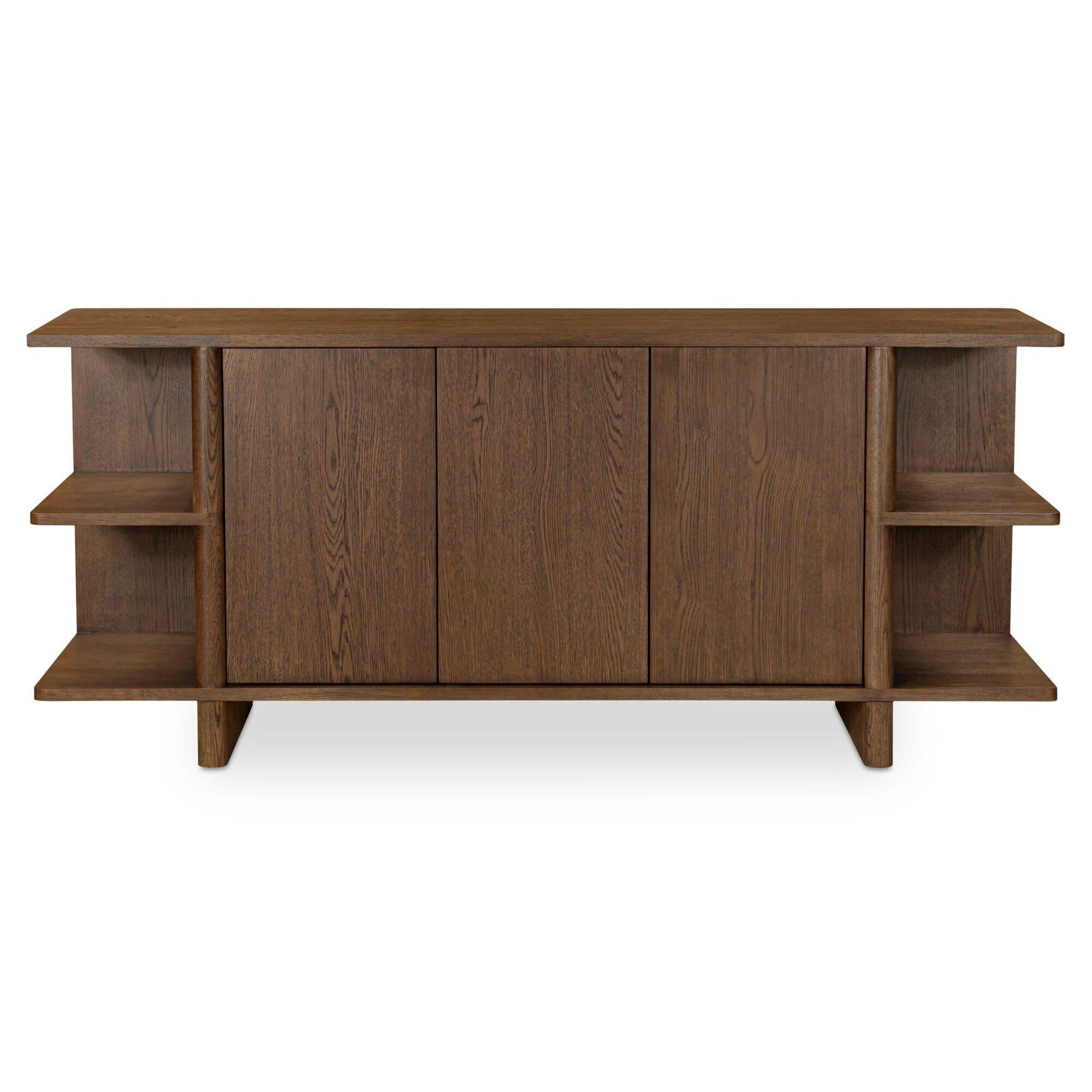 Buffet contemporain en bois avec portes de rangement pour salle à manger et salon
