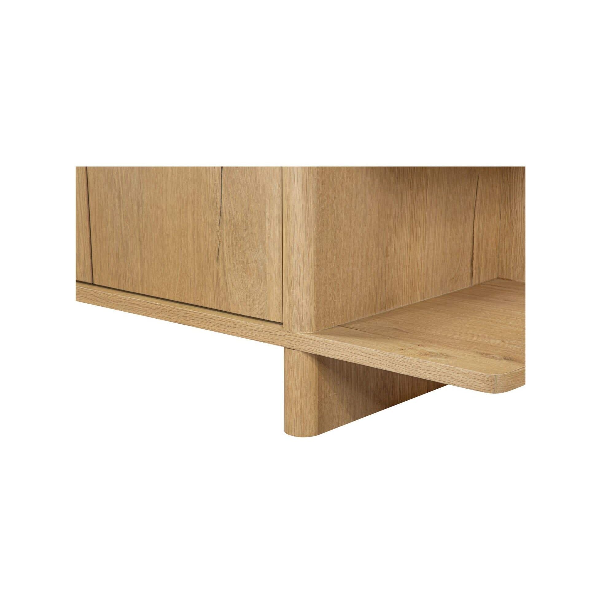 Buffet contemporain en bois avec portes de rangement pour salle à manger et salon
