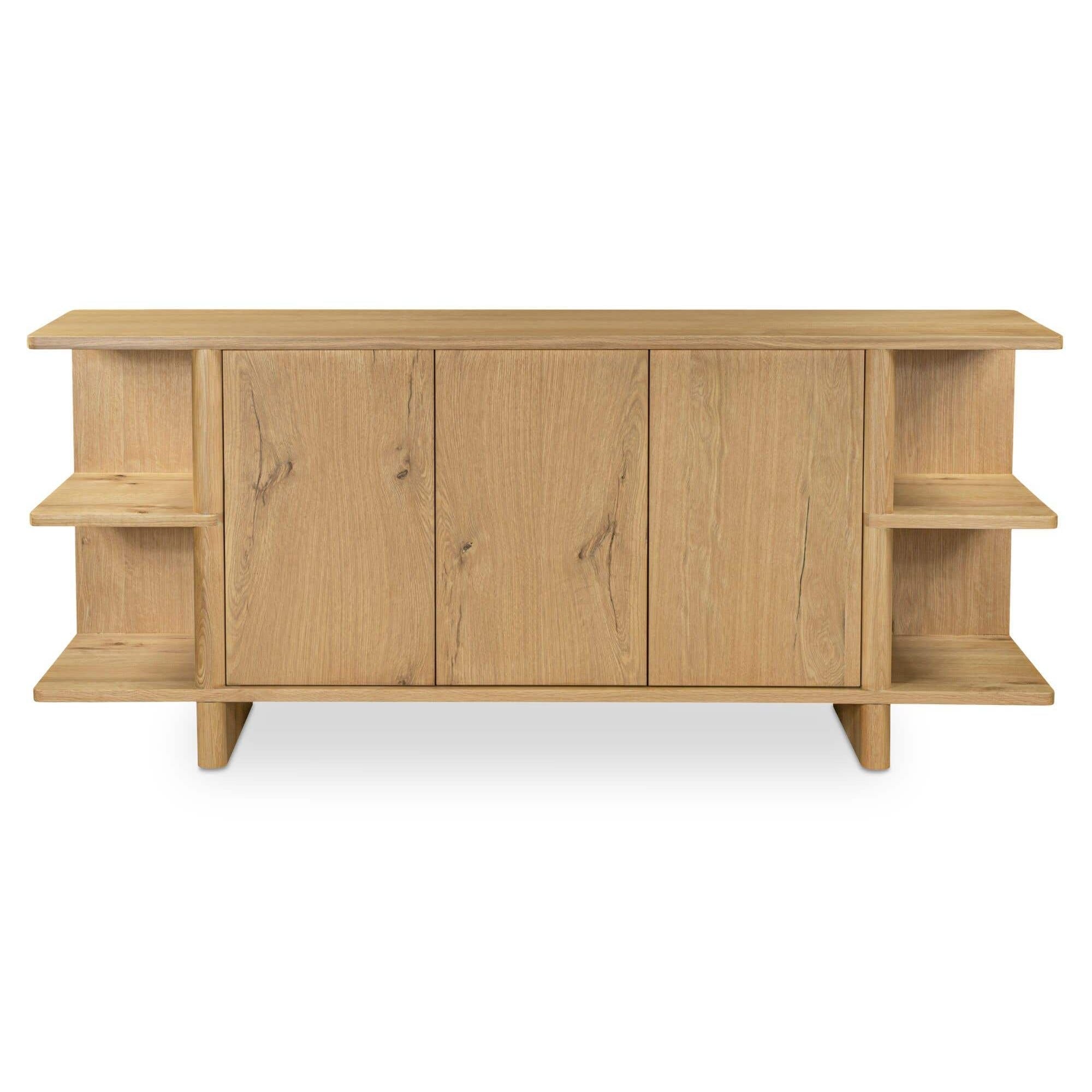 Buffet contemporain en bois avec portes de rangement pour salle à manger et salon