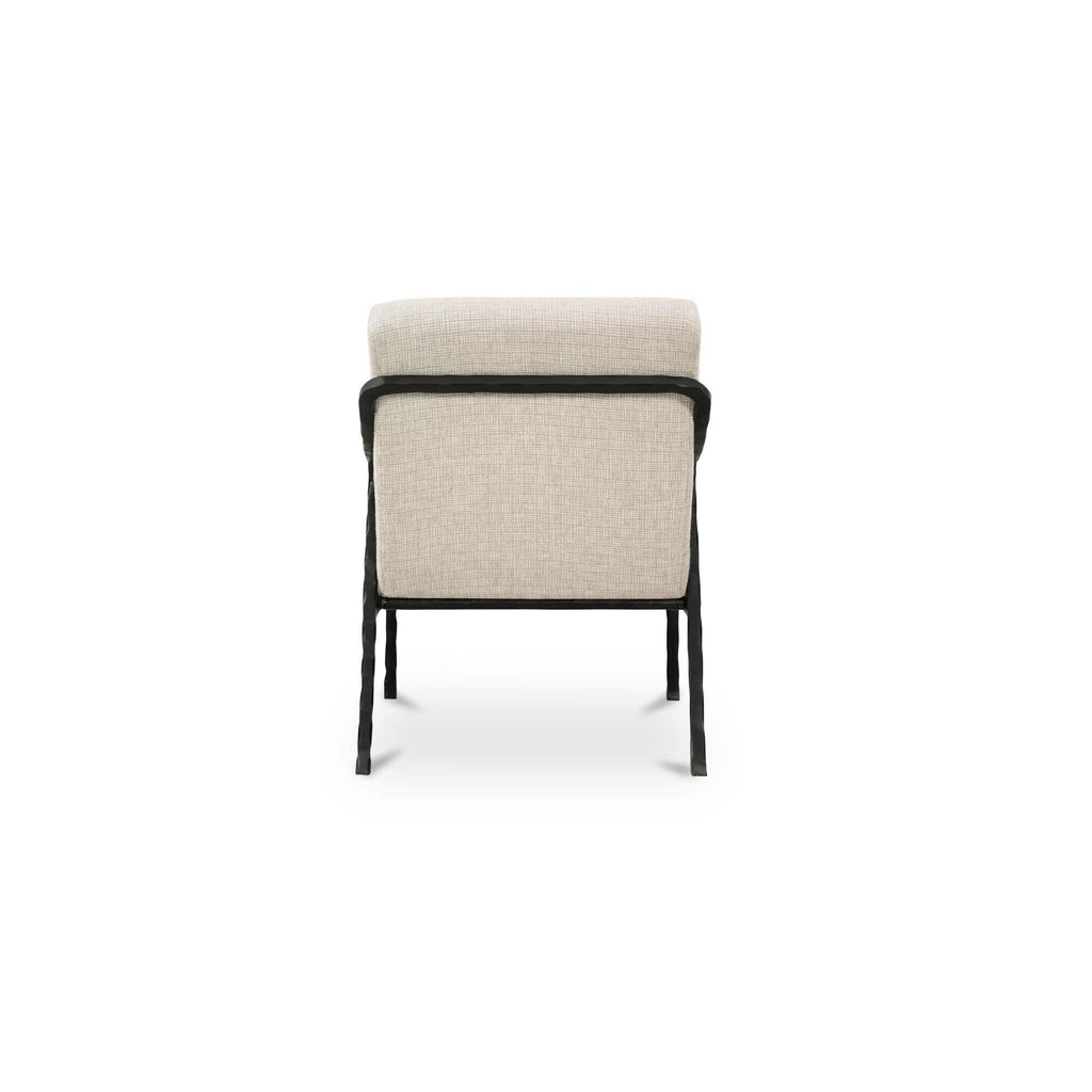 Fauteuil moderne en cuir et métal avec structure en bois pour salon