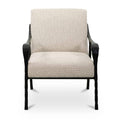 Fauteuil moderne en cuir et métal avec structure en bois pour salon