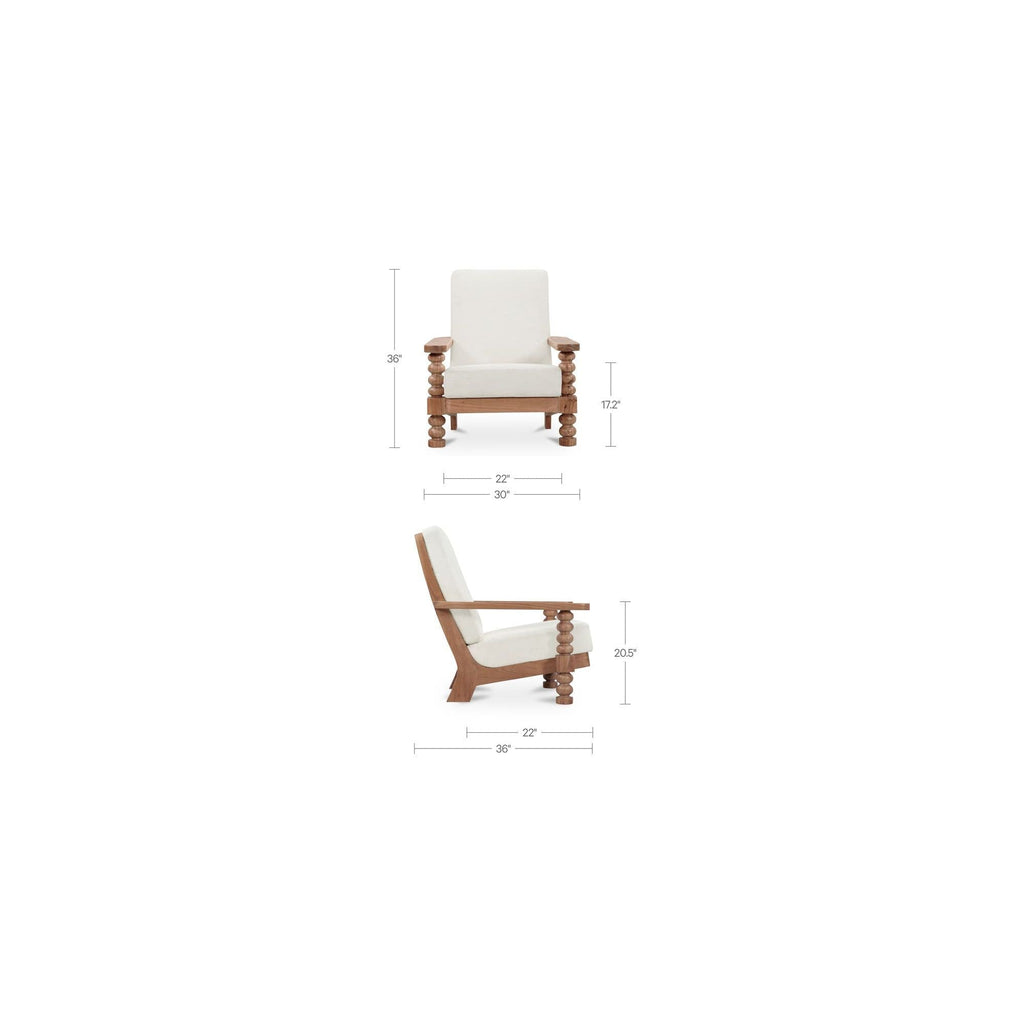 Fauteuil d'appoint moderne en bois et métal tapissé avec cadre épuré pour salon