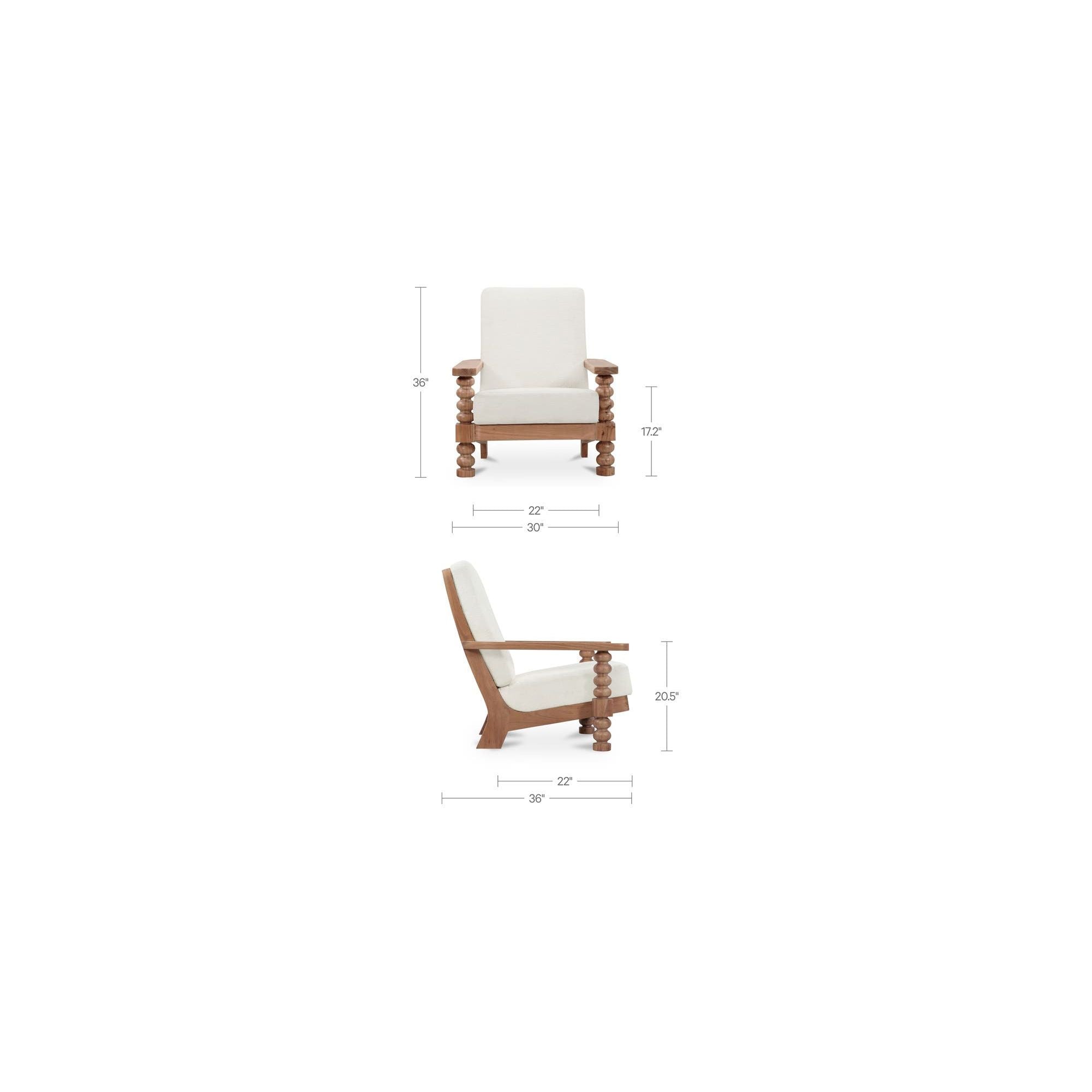 Fauteuil d'appoint moderne en bois et métal tapissé avec cadre épuré pour salon