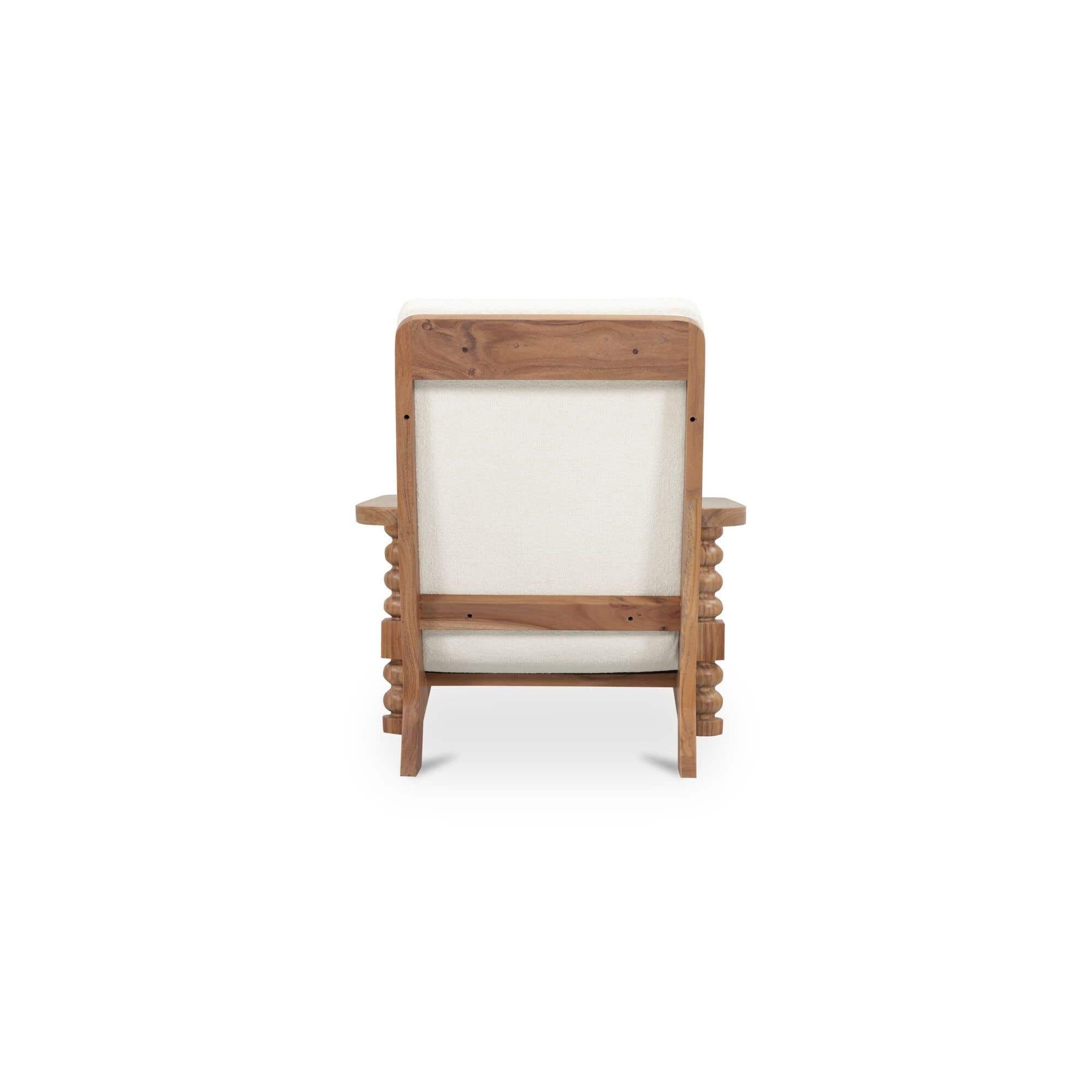 Fauteuil d'appoint moderne en bois et métal tapissé avec cadre épuré pour salon