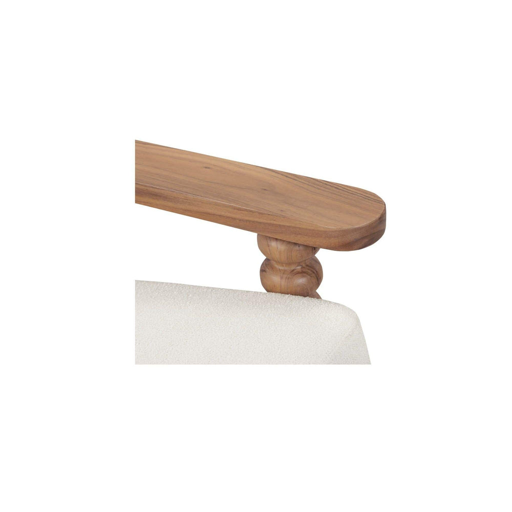 Fauteuil d'appoint moderne en bois et métal tapissé avec cadre épuré pour salon