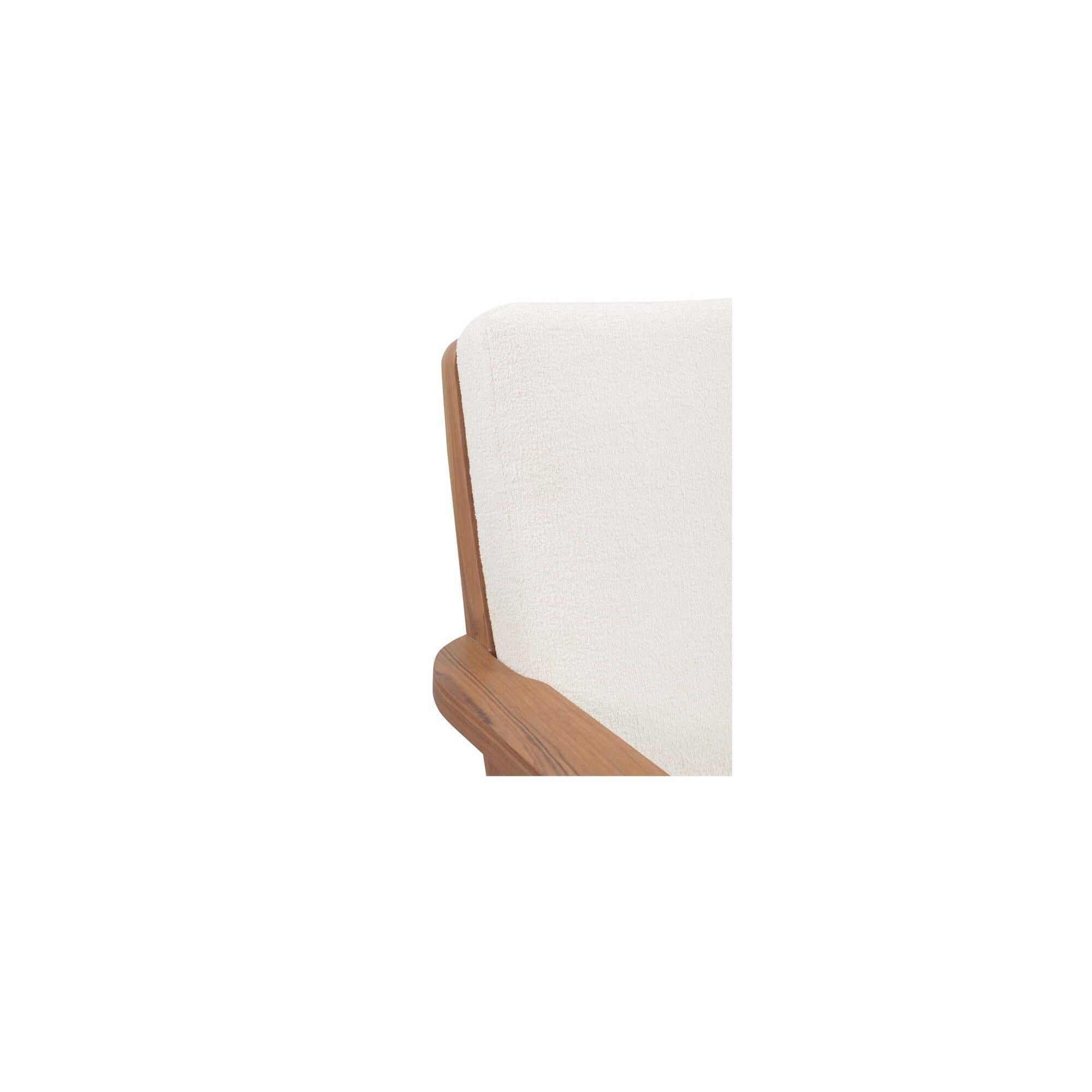 Fauteuil d'appoint moderne en bois et métal tapissé avec cadre épuré pour salon