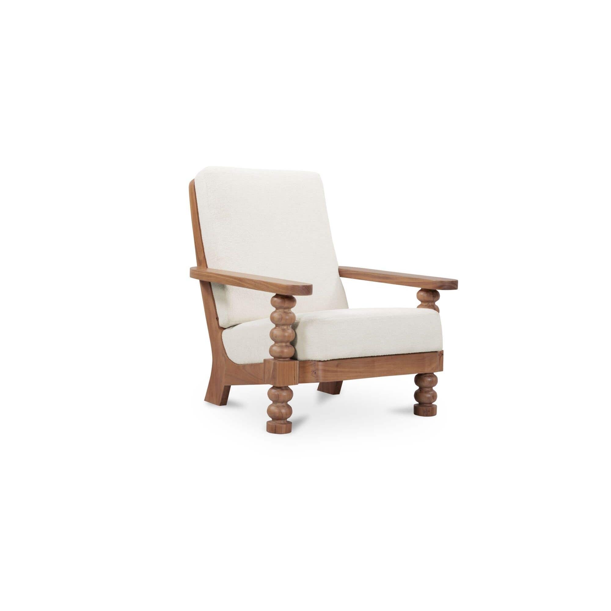 Fauteuil d'appoint moderne en bois et métal tapissé avec cadre épuré pour salon