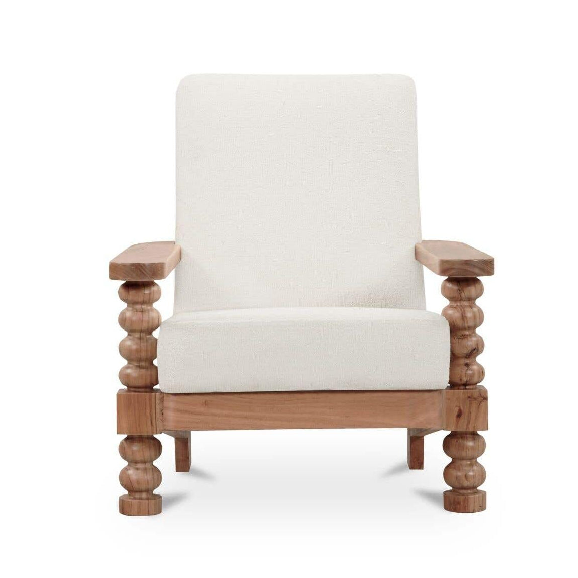Fauteuil d'appoint moderne en bois et métal tapissé avec cadre épuré pour salon
