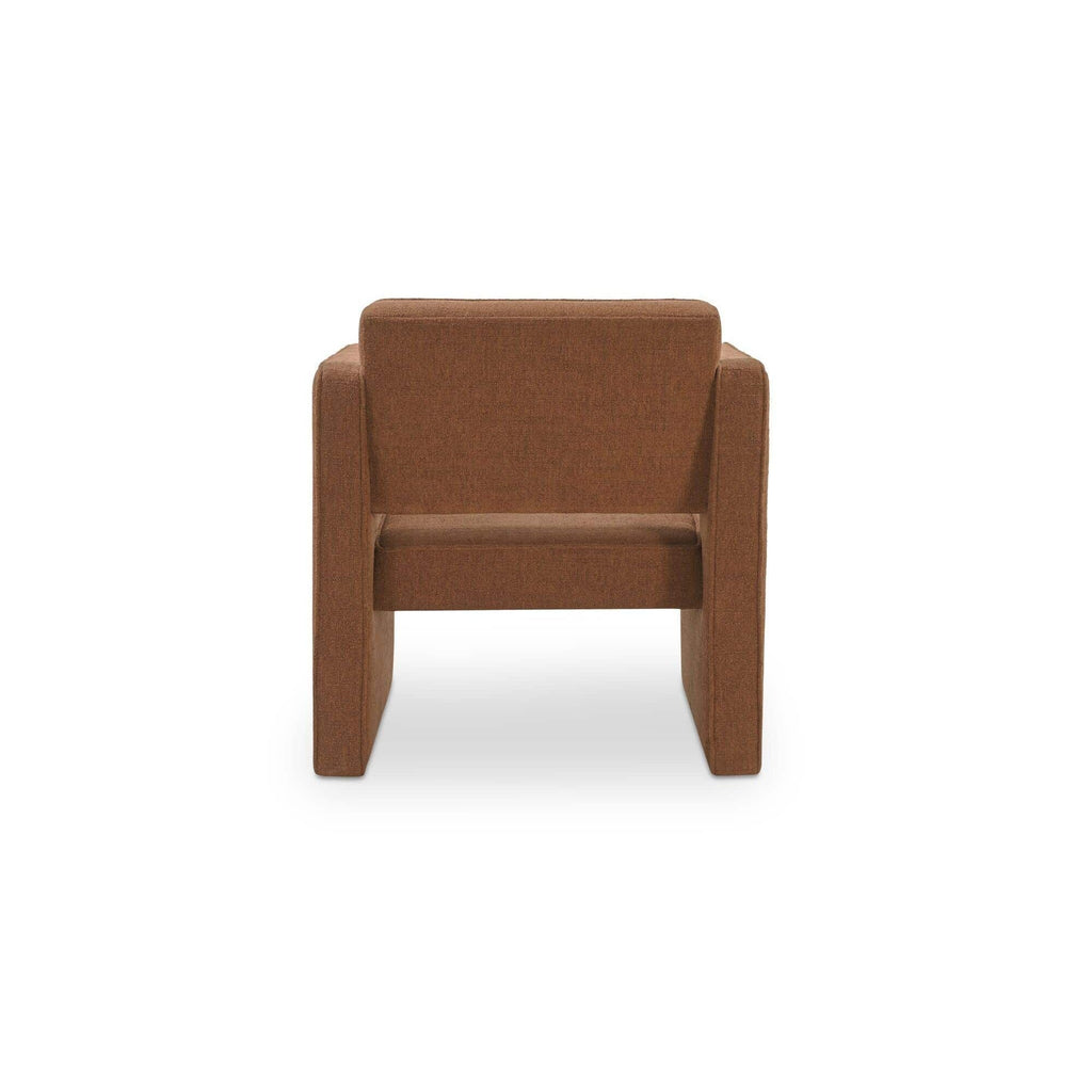 Fauteuil d'appoint moderne en cuir et tissu avec cadre en bois pour salon