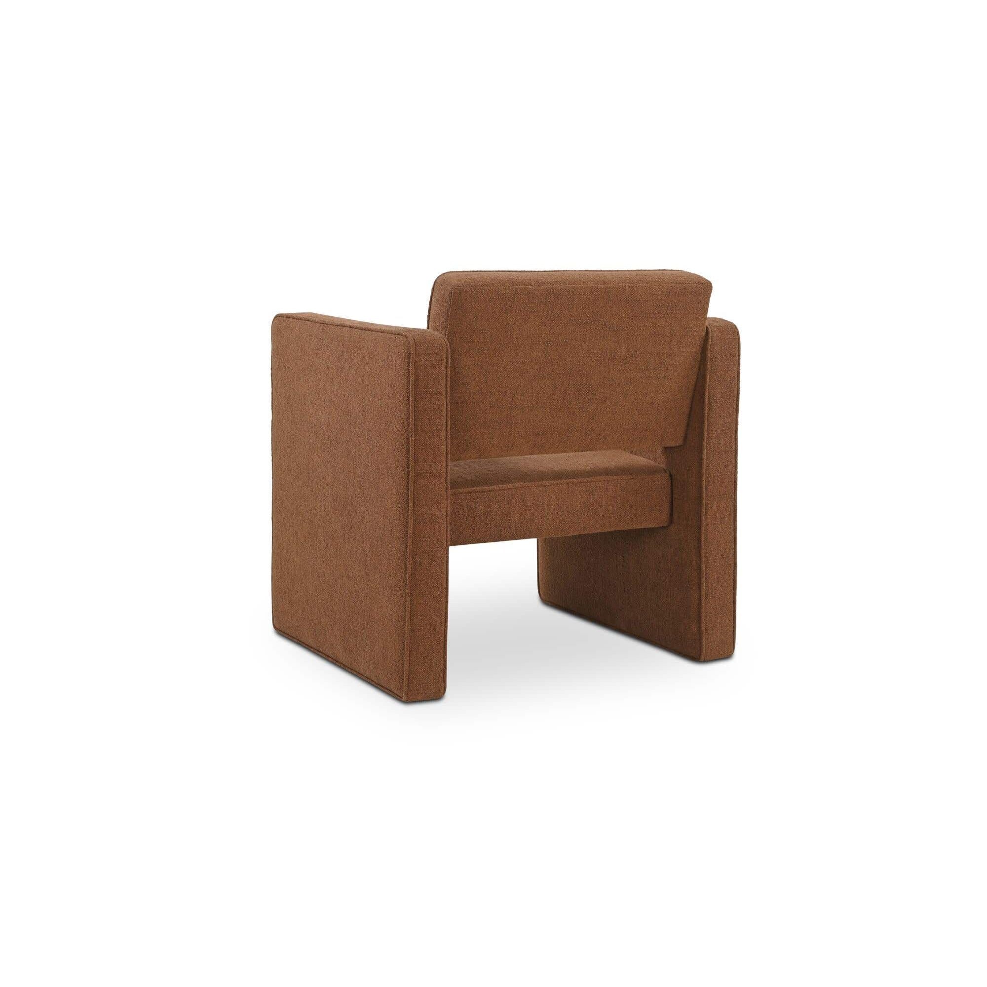 Fauteuil d'appoint moderne en cuir et tissu avec cadre en bois pour salon