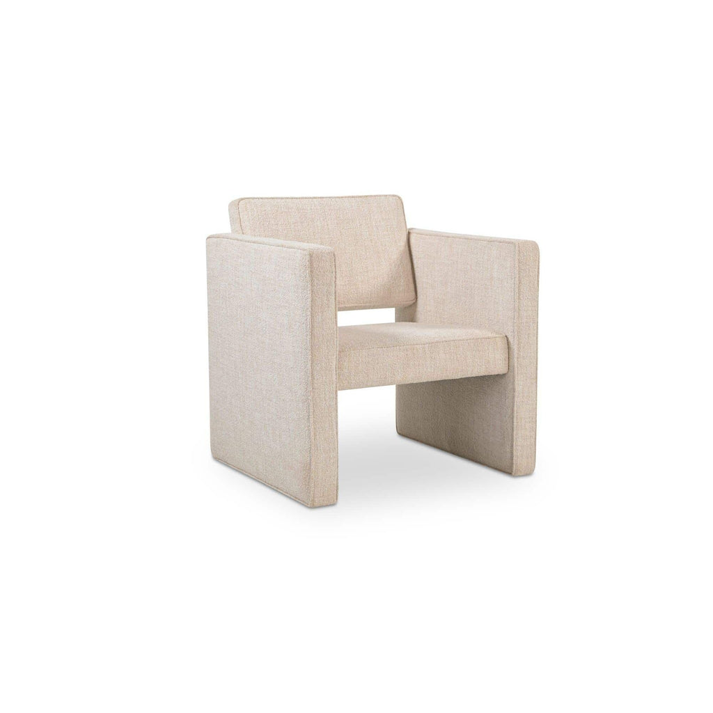 Fauteuil d'appoint moderne en cuir et tissu avec cadre en bois pour salon