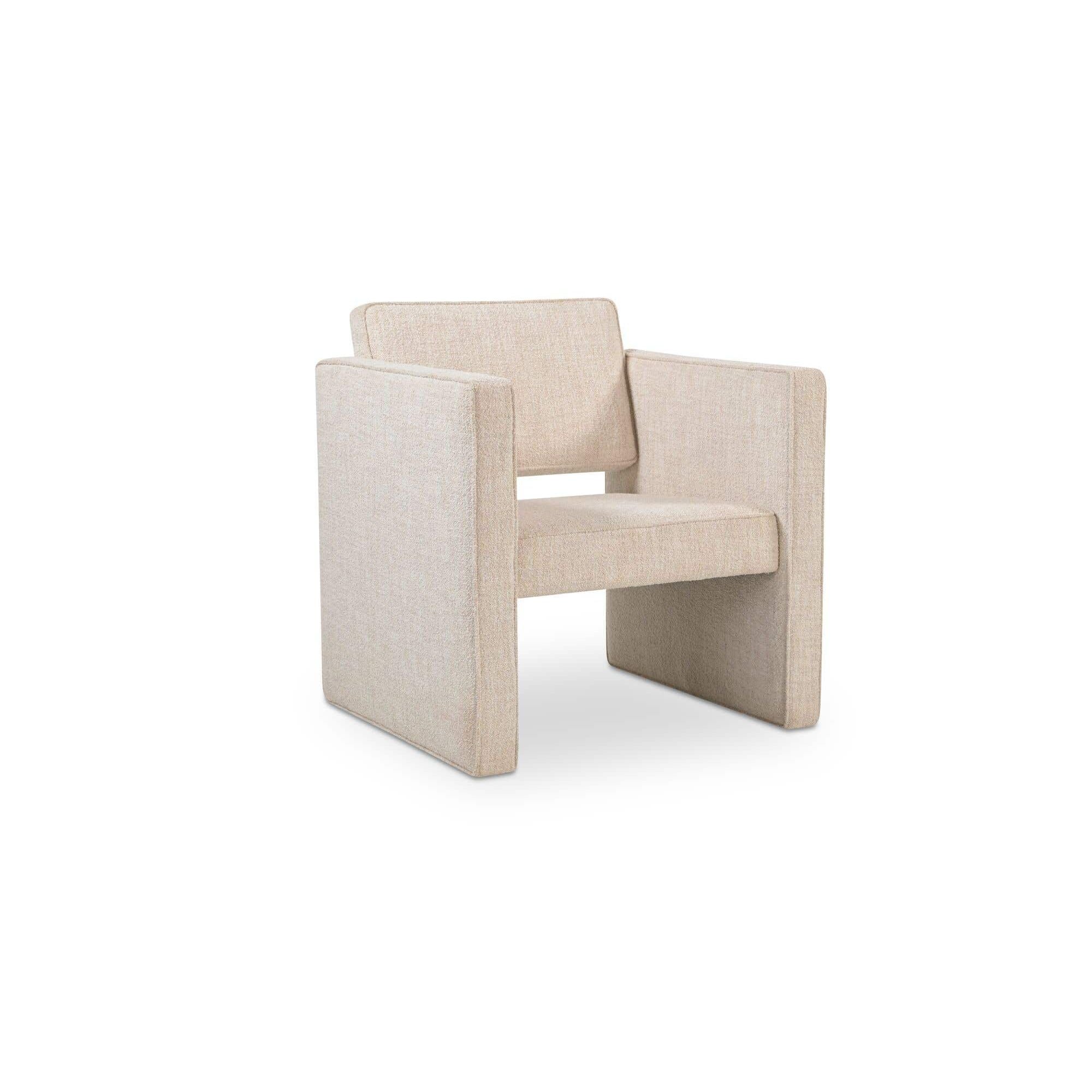 Fauteuil d'appoint moderne en cuir et tissu avec cadre en bois pour salon