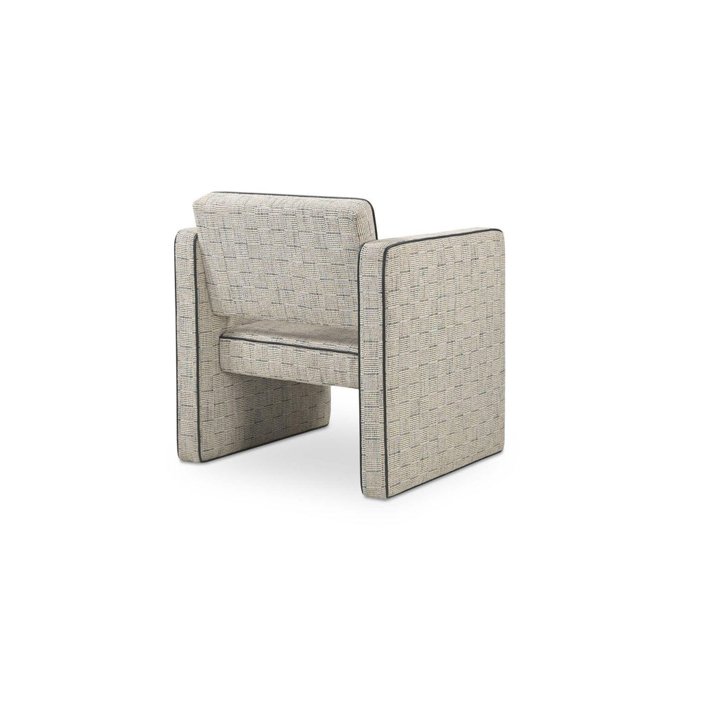 Fauteuil d'appoint moderne en cuir et tissu avec cadre en bois pour salon