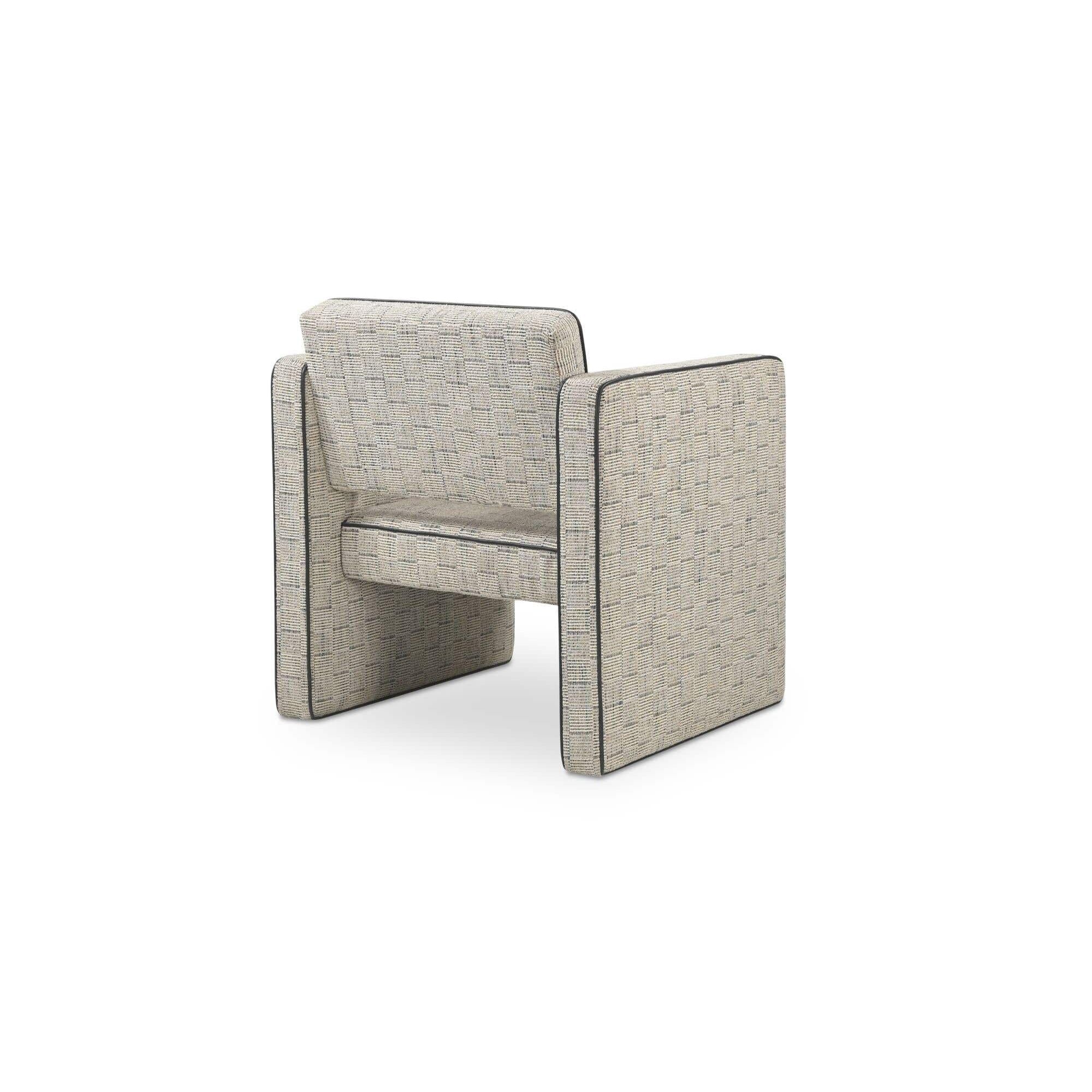 Fauteuil d'appoint moderne en cuir et tissu avec cadre en bois pour salon