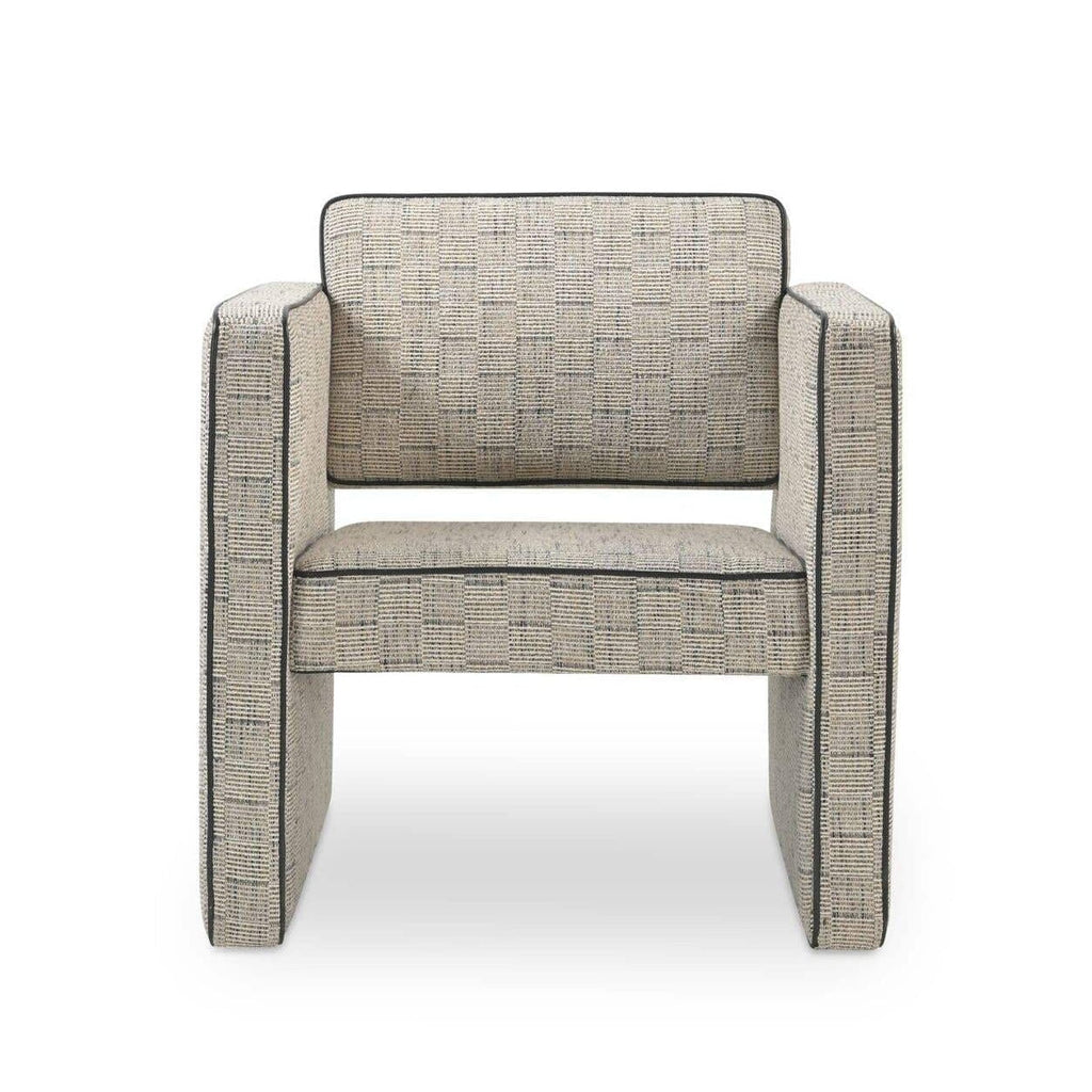 Fauteuil d'appoint moderne en cuir et tissu avec cadre en bois pour salon