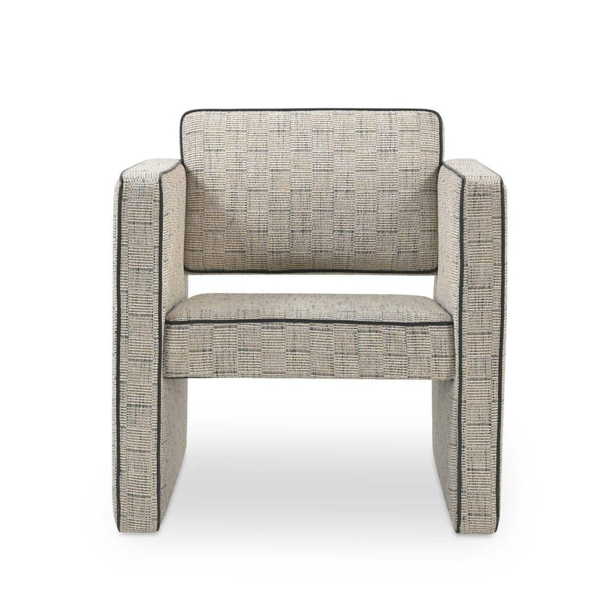 Fauteuil d'appoint moderne en cuir et tissu avec cadre en bois pour salon