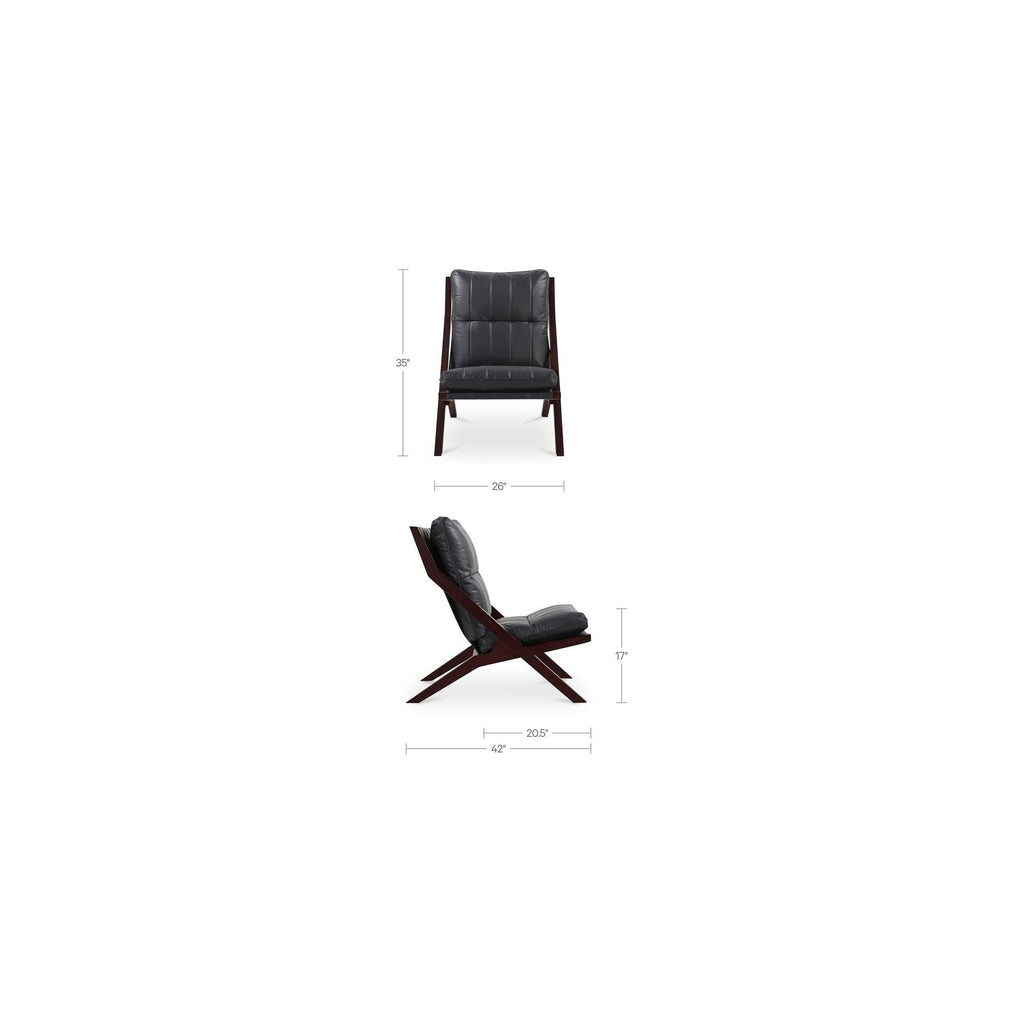 Fauteuil d'appoint en cuir et bois de style Mid-Century avec structure en bois massif pour salon