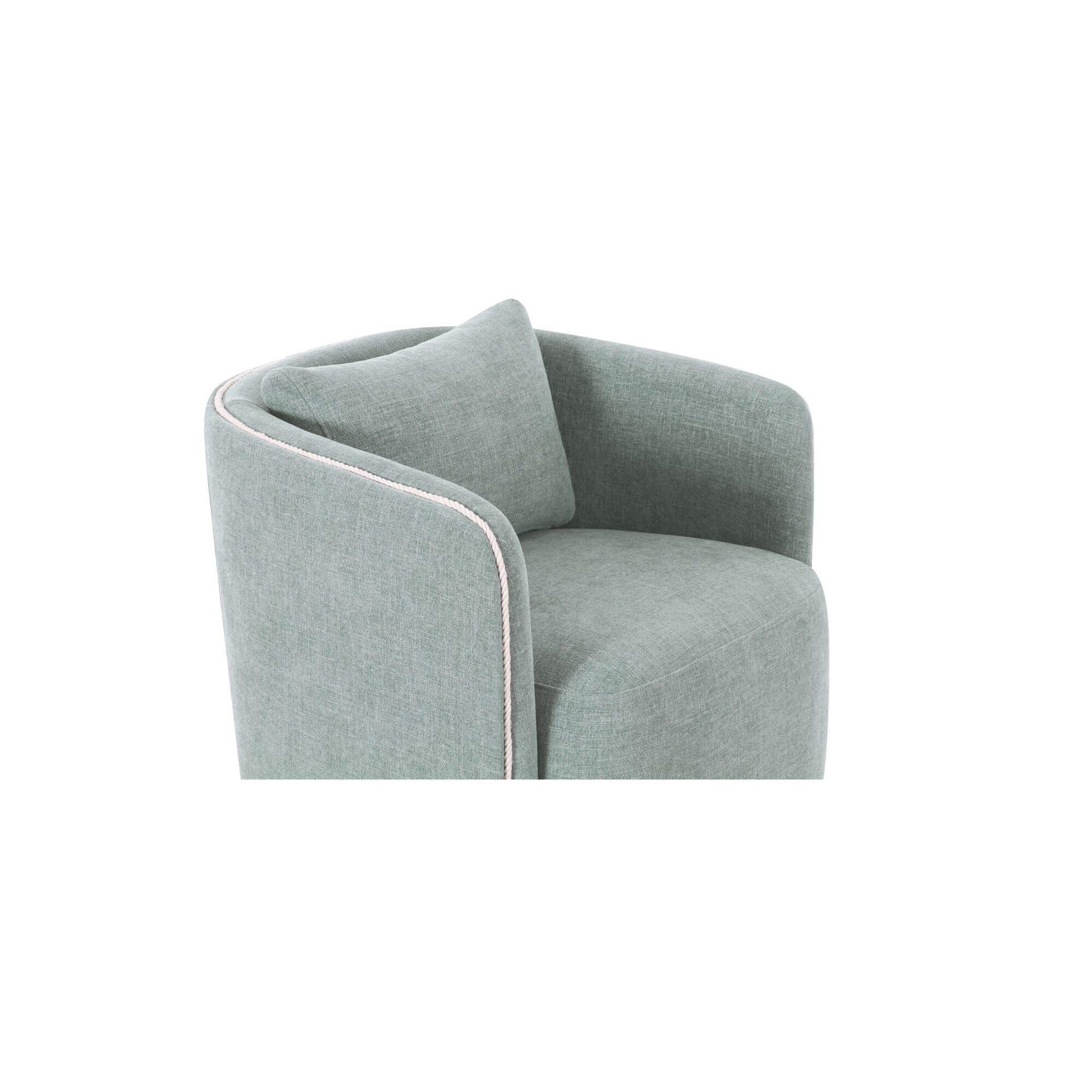 Fauteuil d'appoint pivotant contemporain rembourré avec siège coussiné pour salon