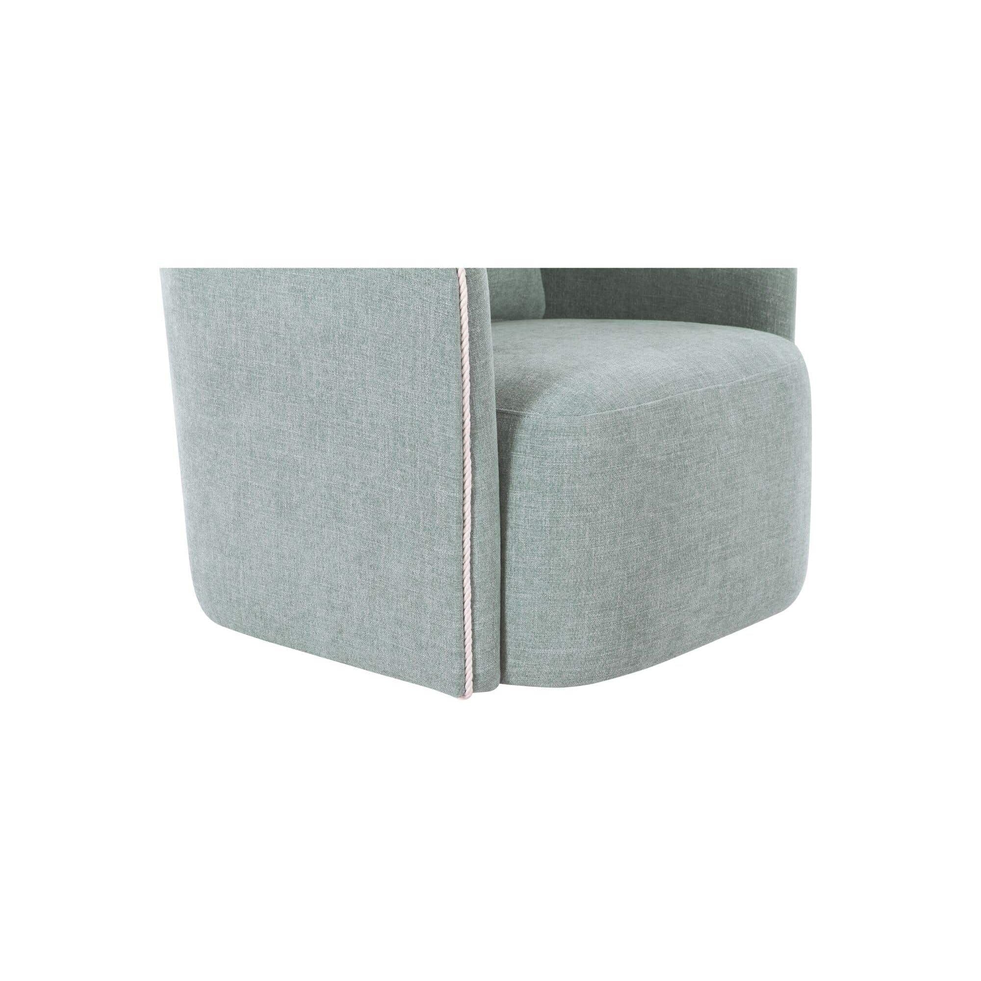 Fauteuil d'appoint pivotant contemporain rembourré avec siège coussiné pour salon