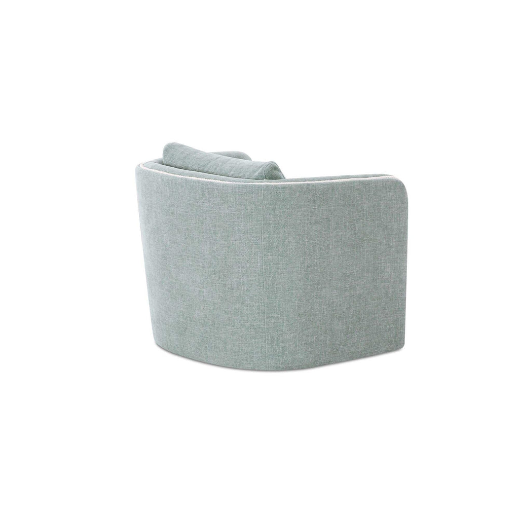 Fauteuil d'appoint pivotant contemporain rembourré avec siège coussiné pour salon
