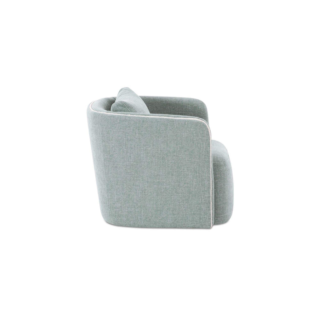 Fauteuil d'appoint pivotant contemporain rembourré avec siège coussiné pour salon