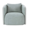 Fauteuil d'appoint pivotant contemporain rembourré avec siège coussiné pour salon