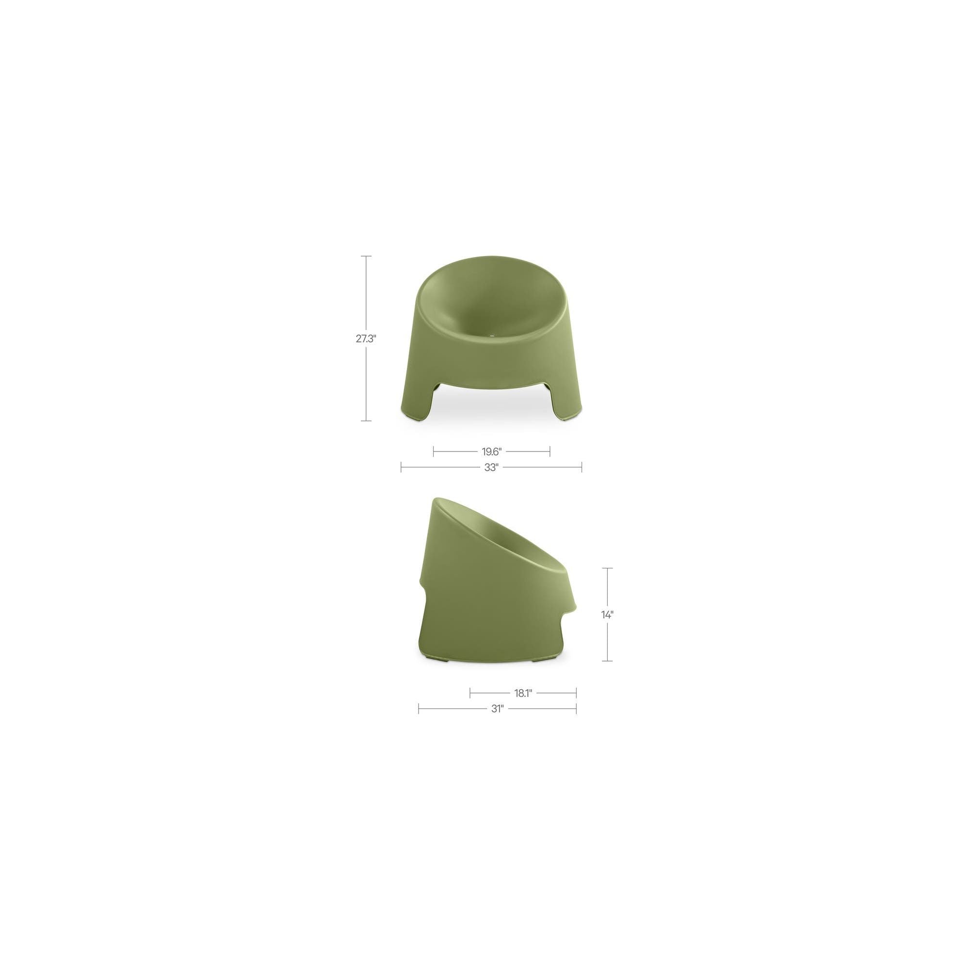 Fauteuil d'appoint moderne en résine rembourré avec coussin pour l'extérieur (terrasse et salon)