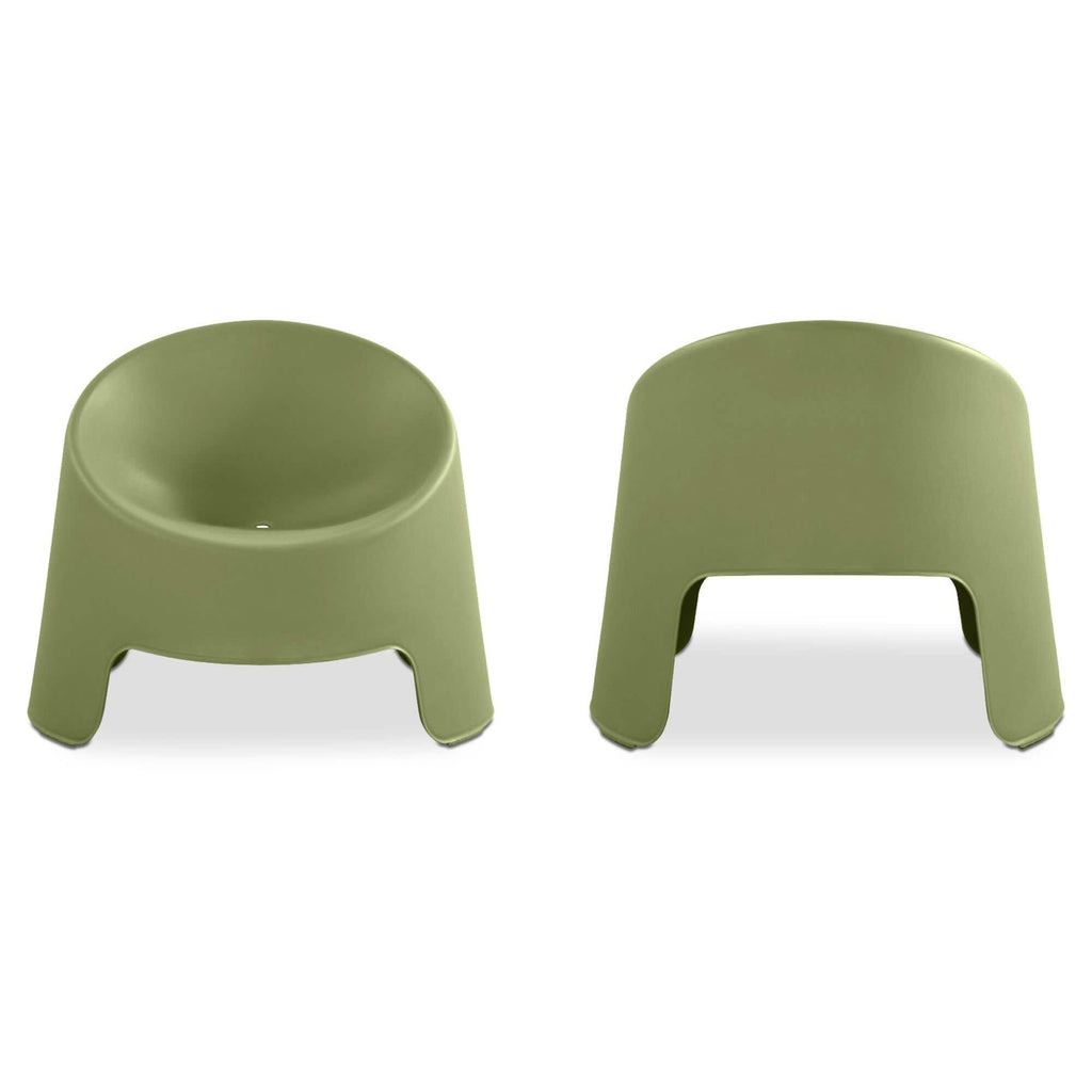 Fauteuil d'appoint moderne en résine rembourré avec coussin pour l'extérieur (terrasse et salon)