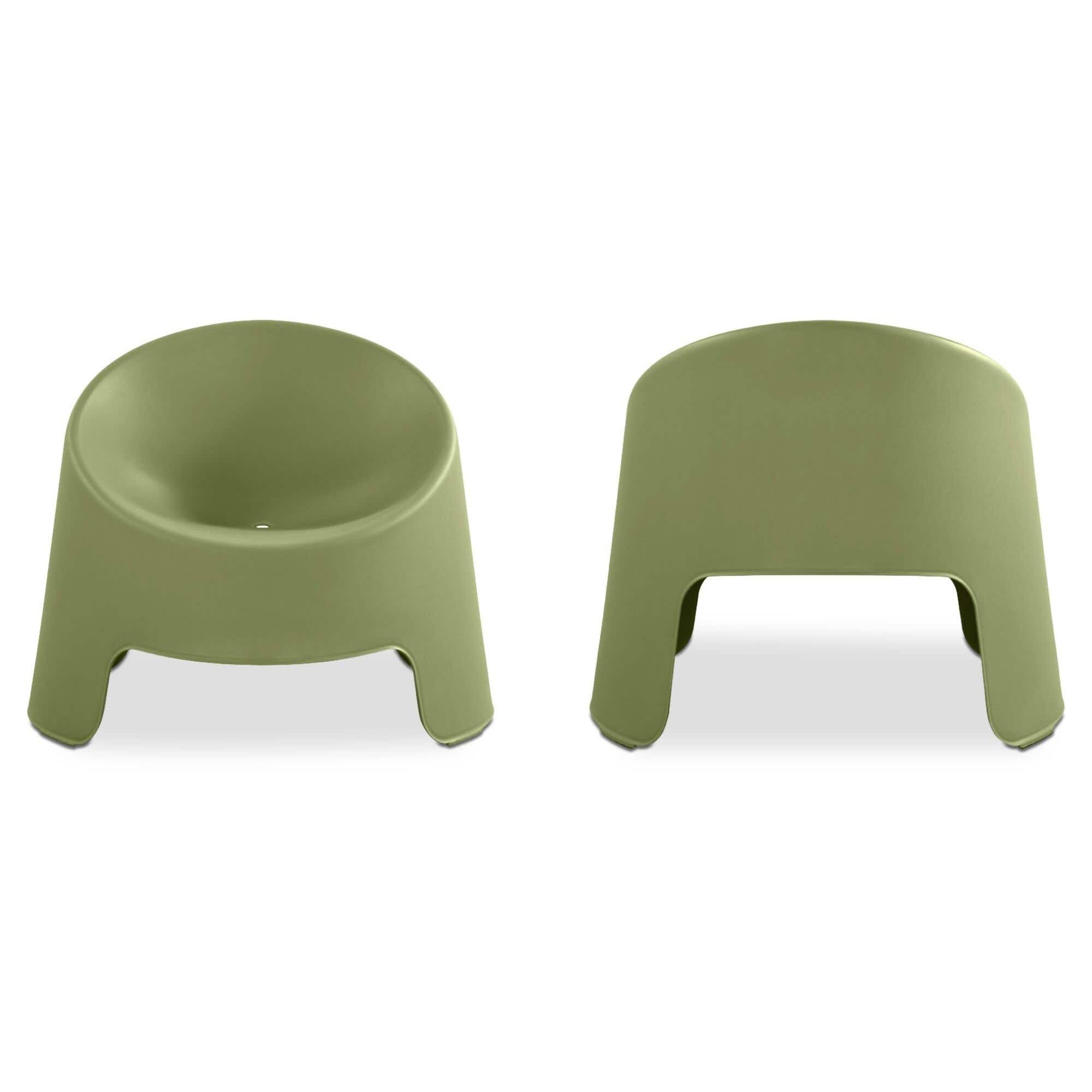Fauteuil d'appoint moderne en résine rembourré avec coussin pour l'extérieur (terrasse et salon)