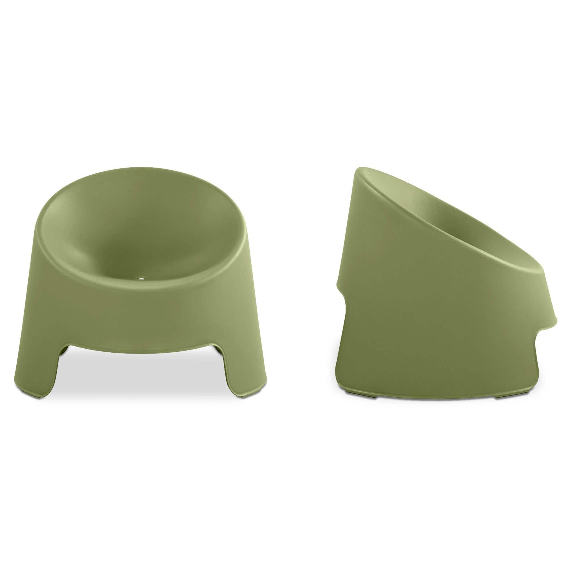 Fauteuil d'appoint moderne en résine rembourré avec coussin pour l'extérieur (terrasse et salon)
