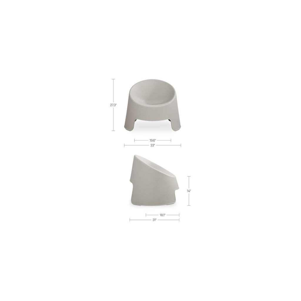 Fauteuil d'appoint moderne en résine rembourré avec coussin pour l'extérieur (terrasse et salon)