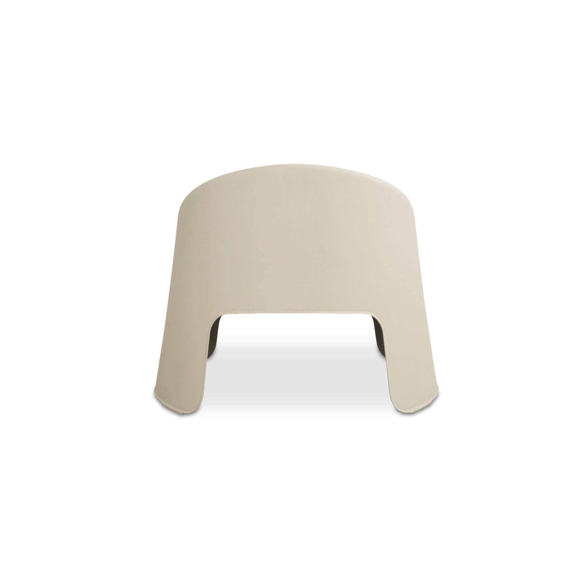 Fauteuil d'appoint moderne en résine rembourré avec coussin pour l'extérieur (terrasse et salon)