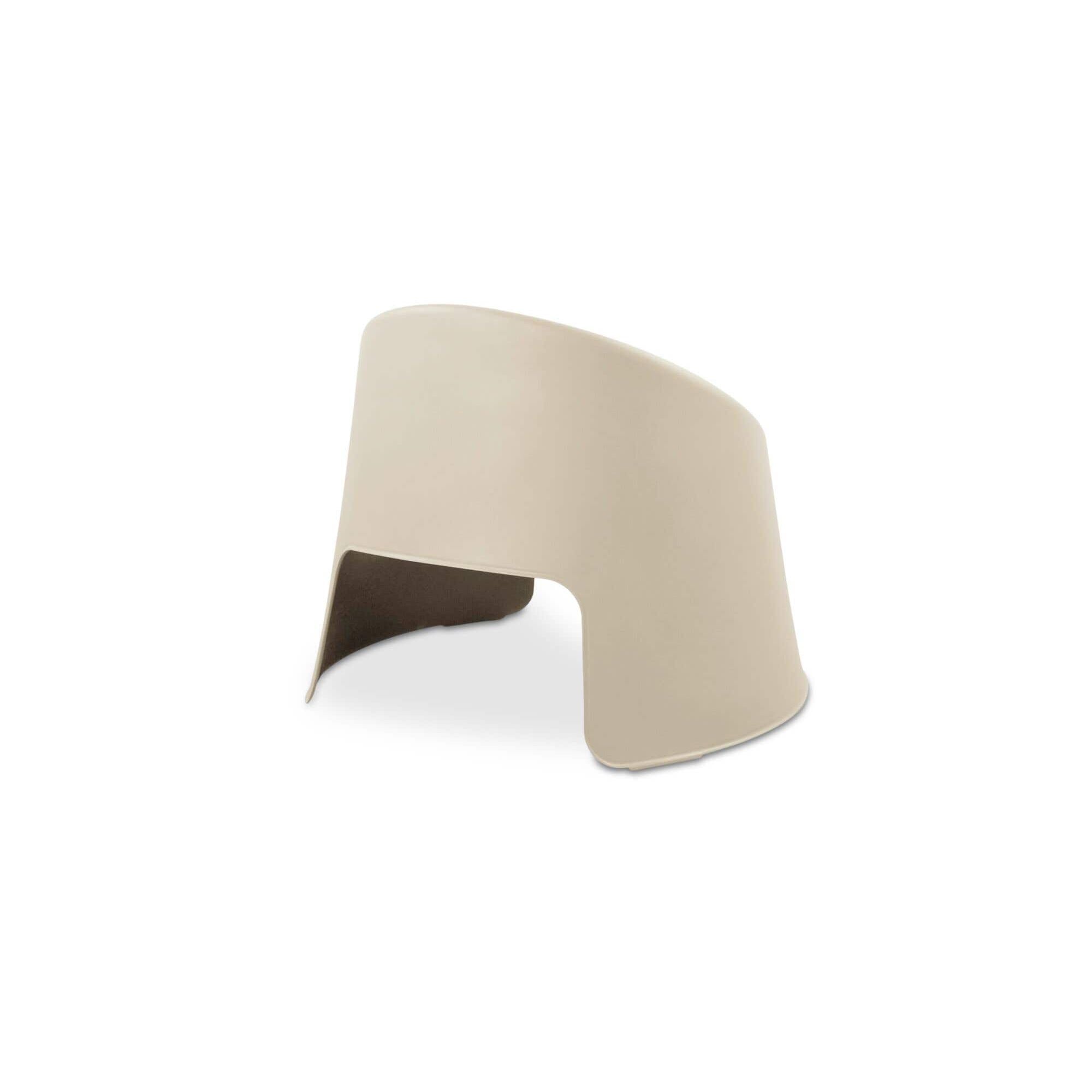 Fauteuil d'appoint moderne en résine rembourré avec coussin pour l'extérieur (terrasse et salon)